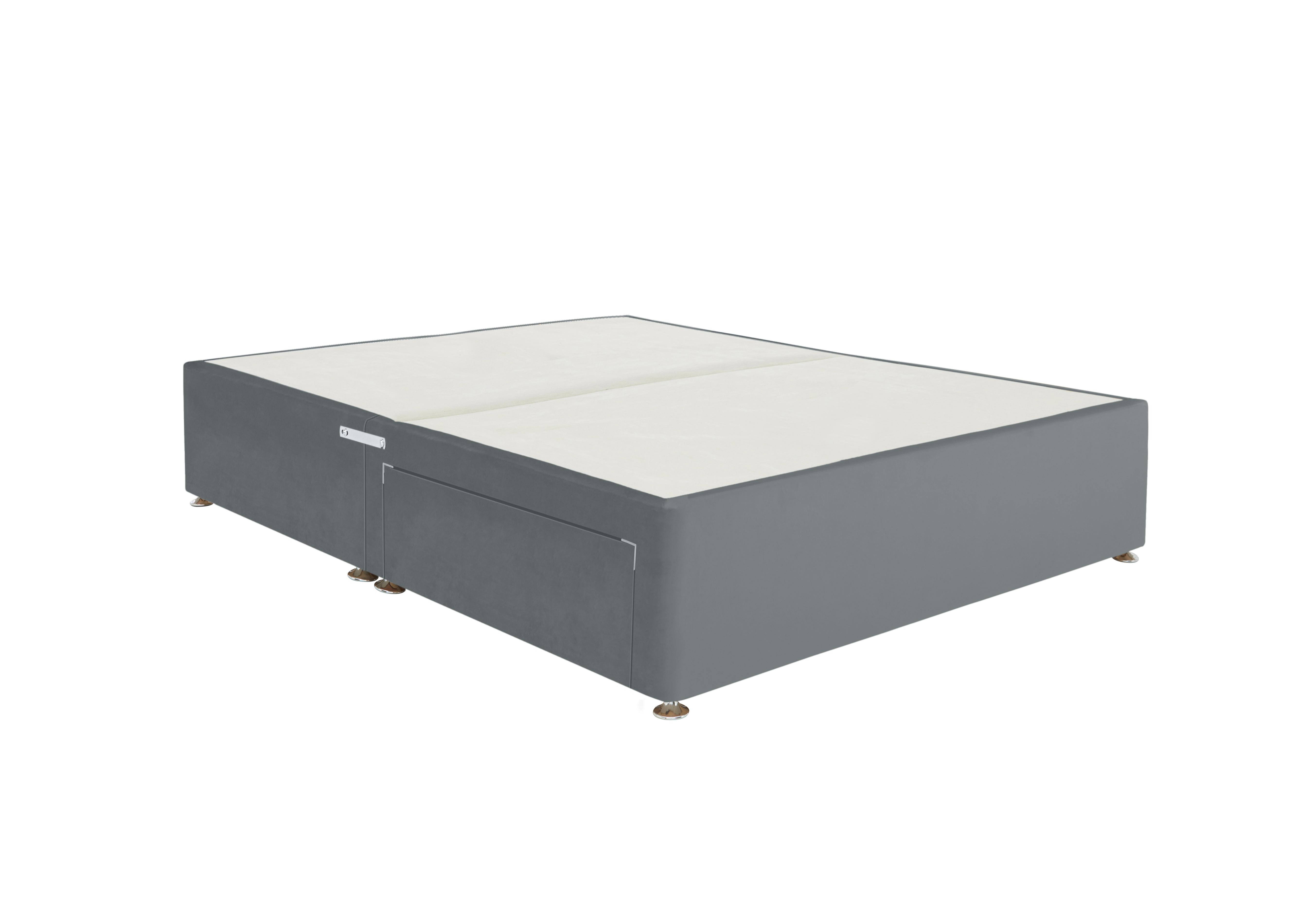 Divan Base with Drawers in Plush Arctic Grey on Furniture Village