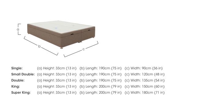 End-lift Ottoman Divan Base in  on Furniture Village