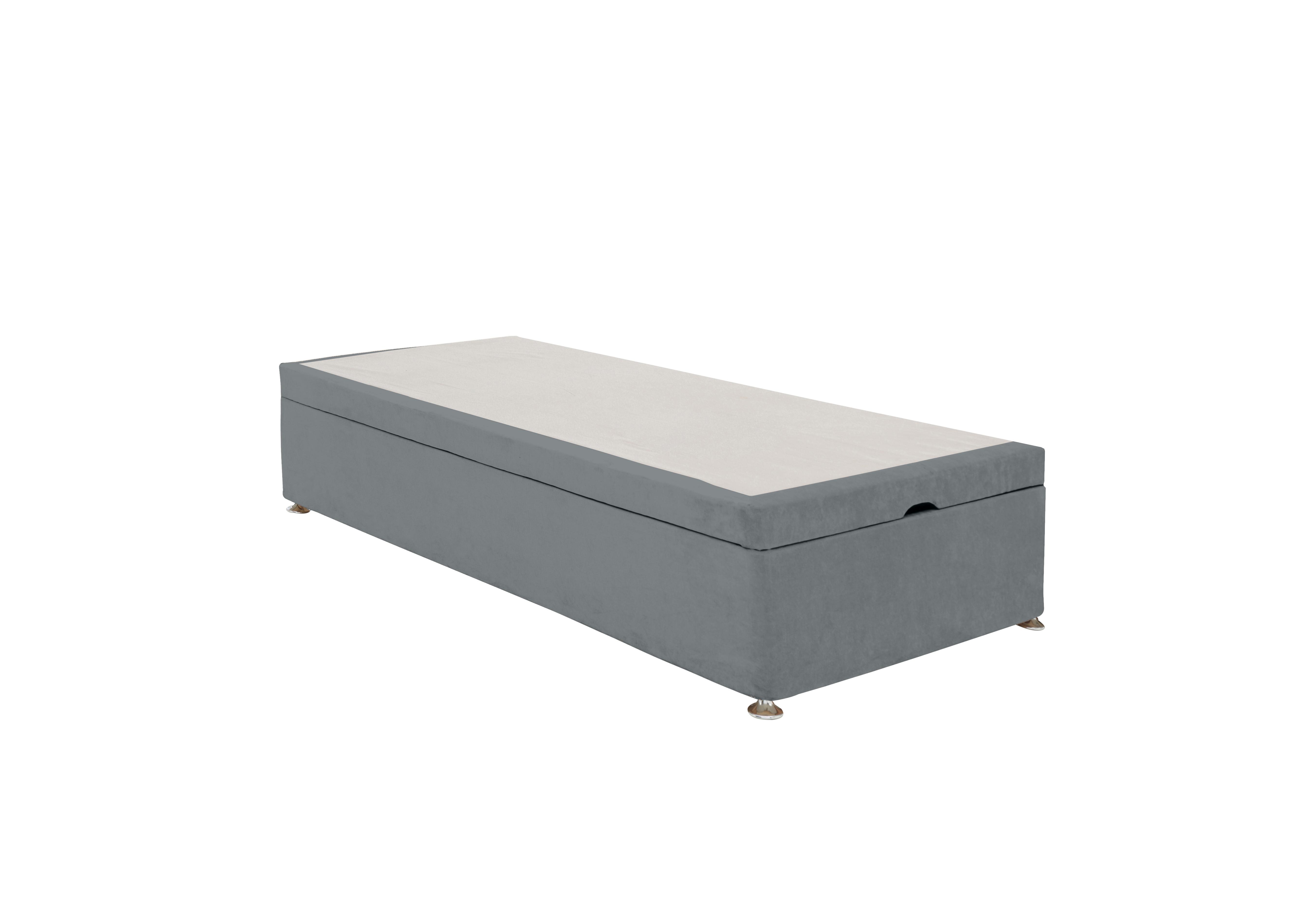 End-lift Ottoman Divan Base in Plush Arctic Grey on Furniture Village