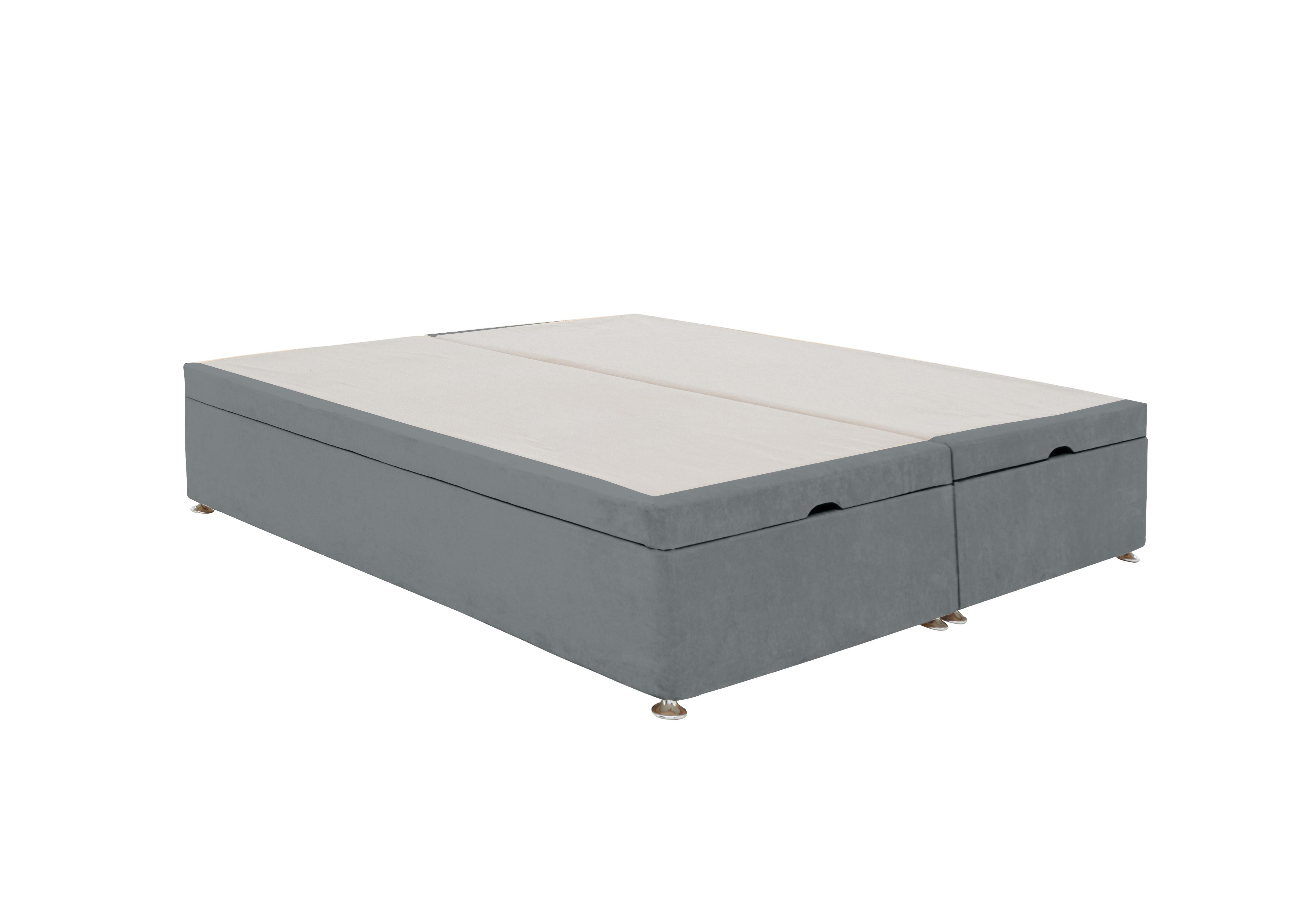 End-lift Ottoman Divan Base in Plush Arctic Grey on Furniture Village