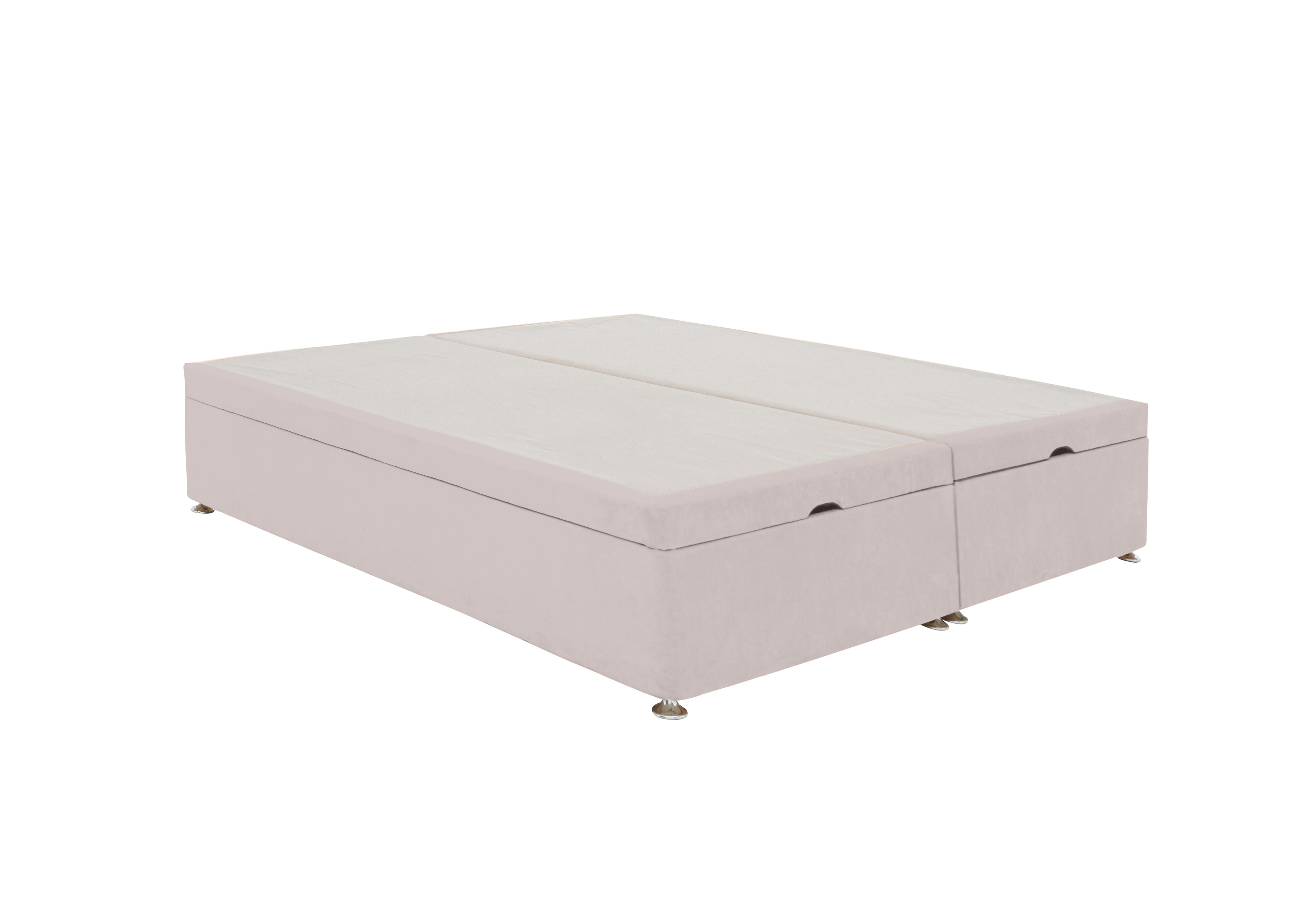 End-lift Ottoman Divan Base in Plush Argent on Furniture Village