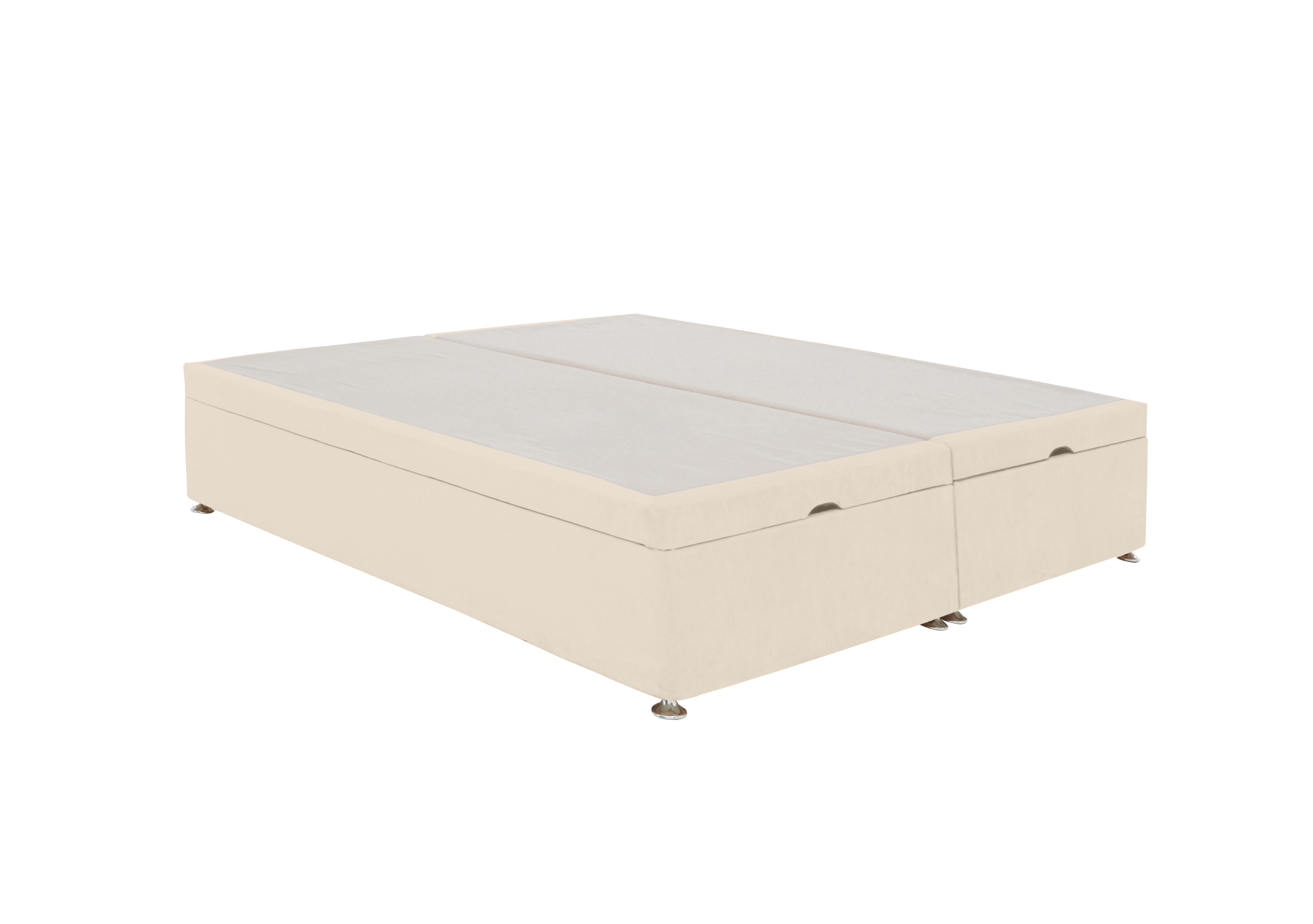 End-lift Ottoman Divan Base in Plush Ecru on Furniture Village