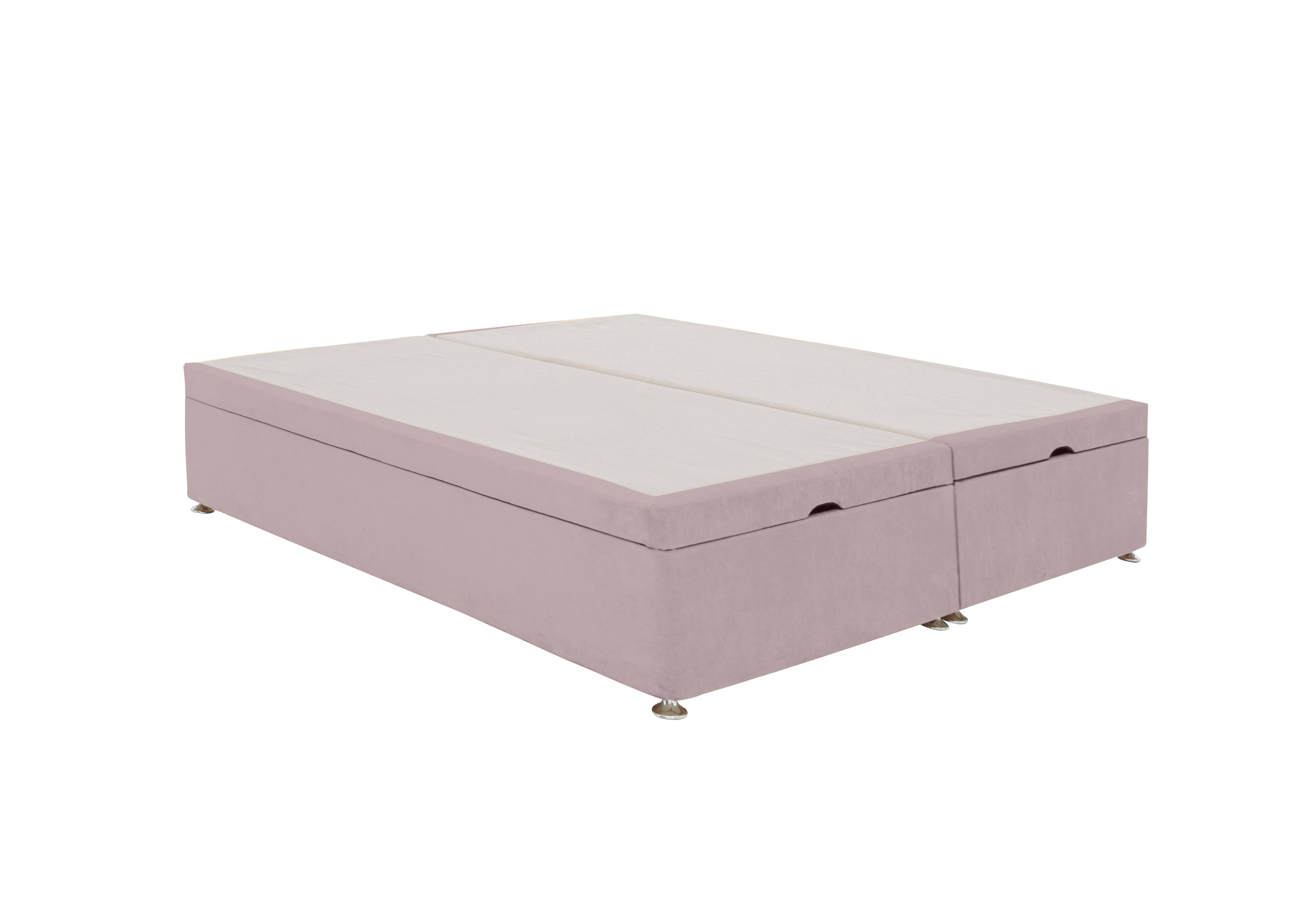 End-lift Ottoman Divan Base in Plush Lilac on Furniture Village