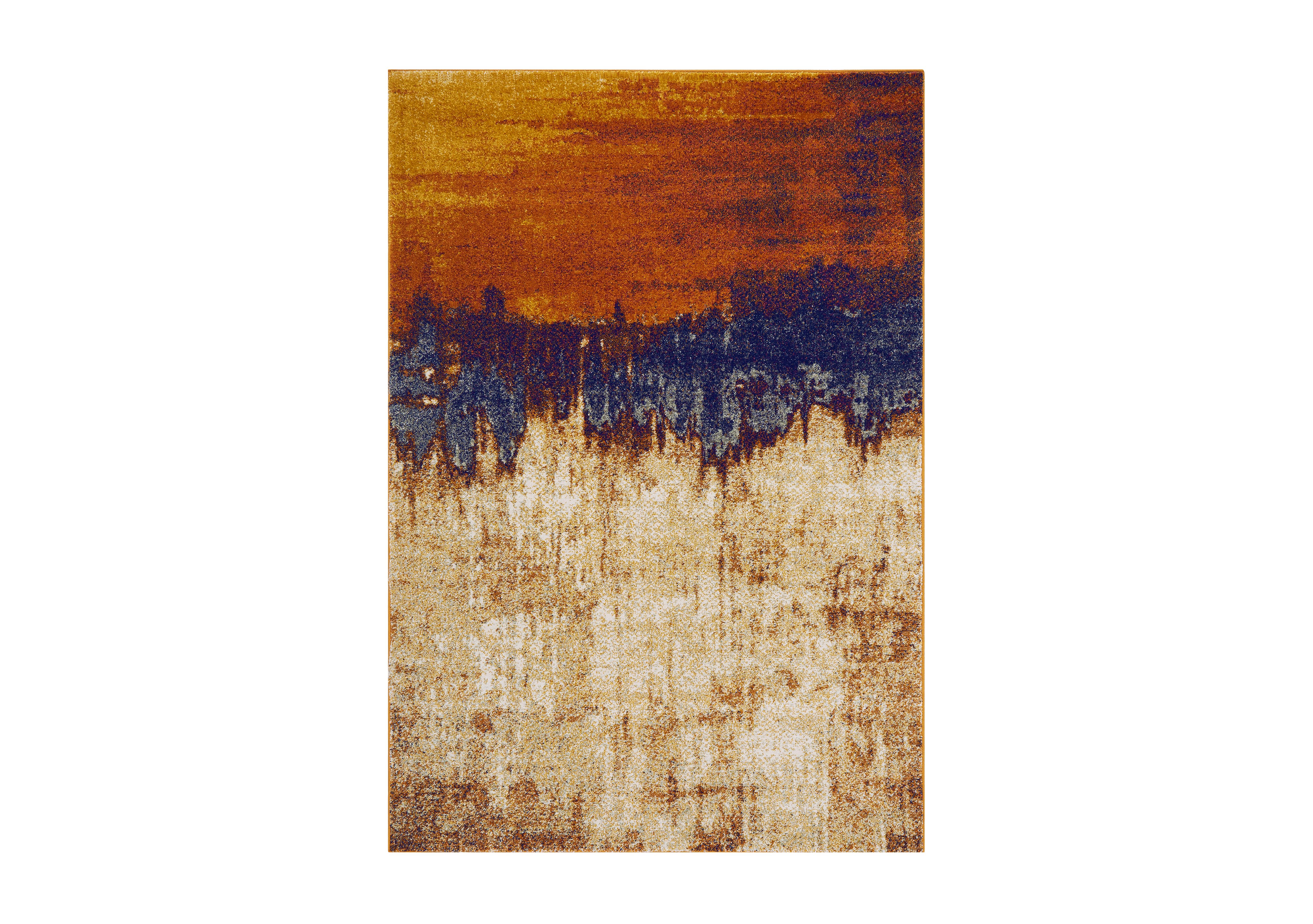 Stellar Distressed Orange Rug in  on Furniture Village