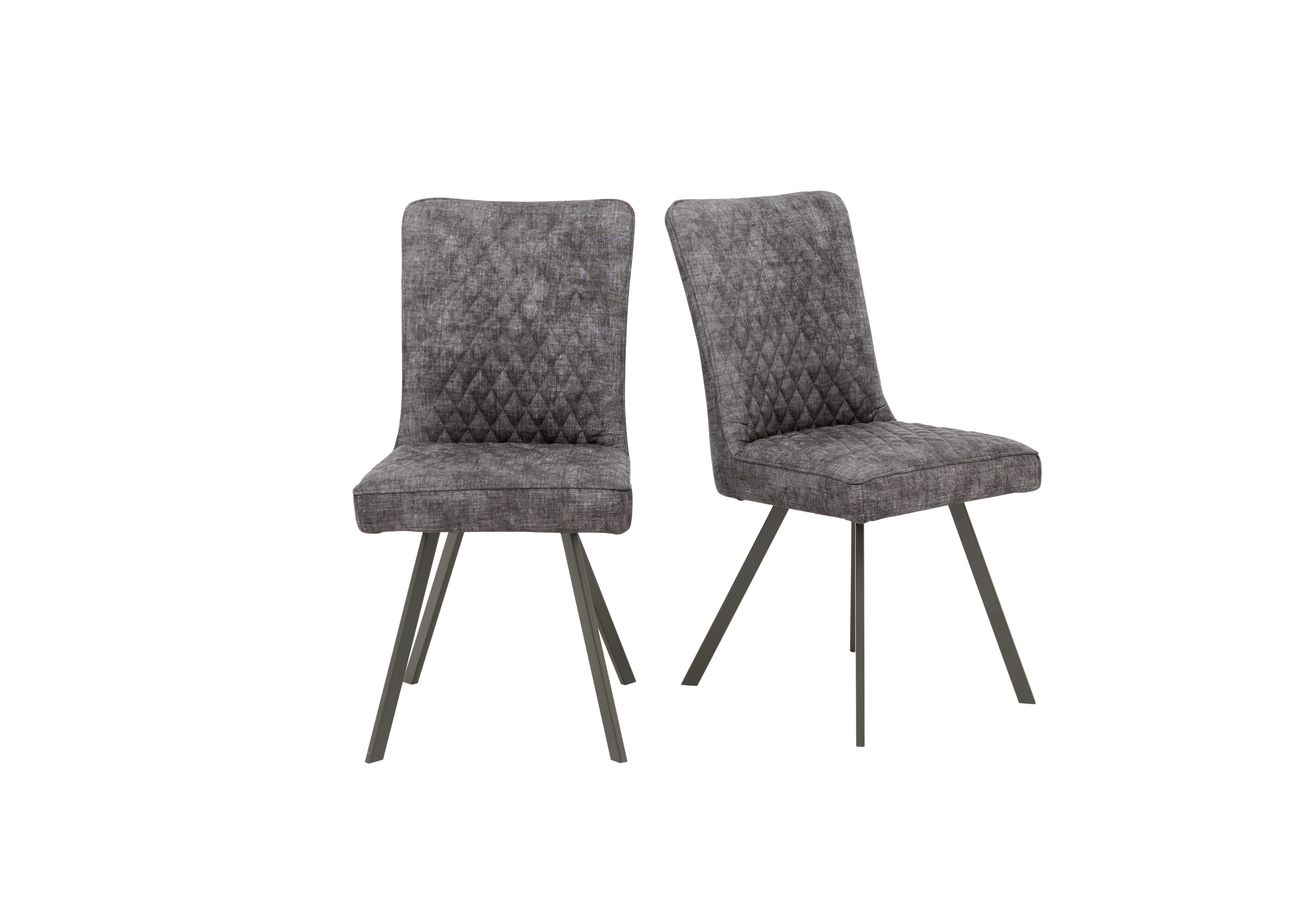 Earth Pair of Dining Chairs in Graphite on Furniture Village