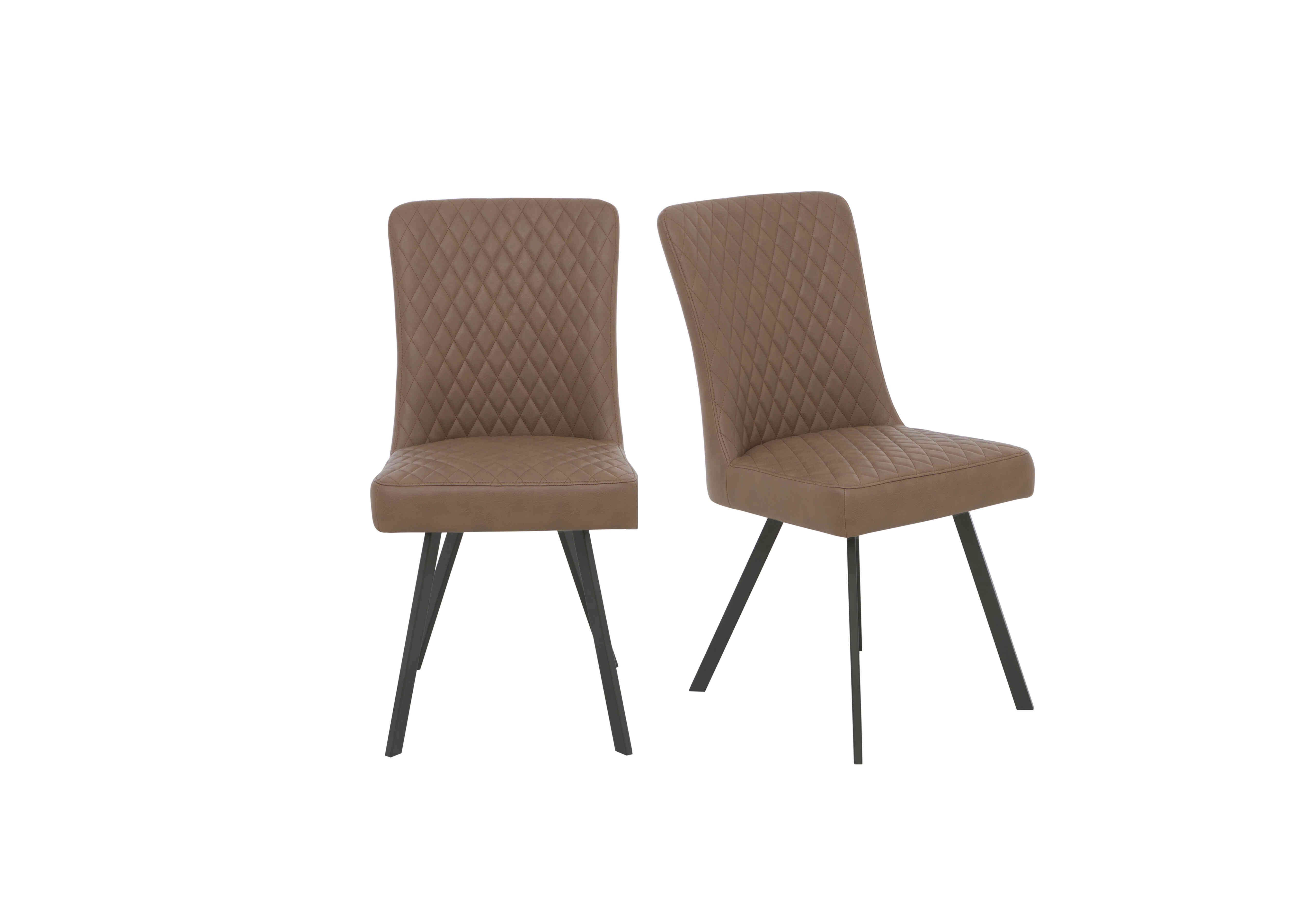 Earth Pair of Dining Chairs in Tan on Furniture Village