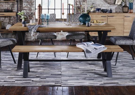 Furniture Village Wooden Kitchen Table With Bench Earth Dining