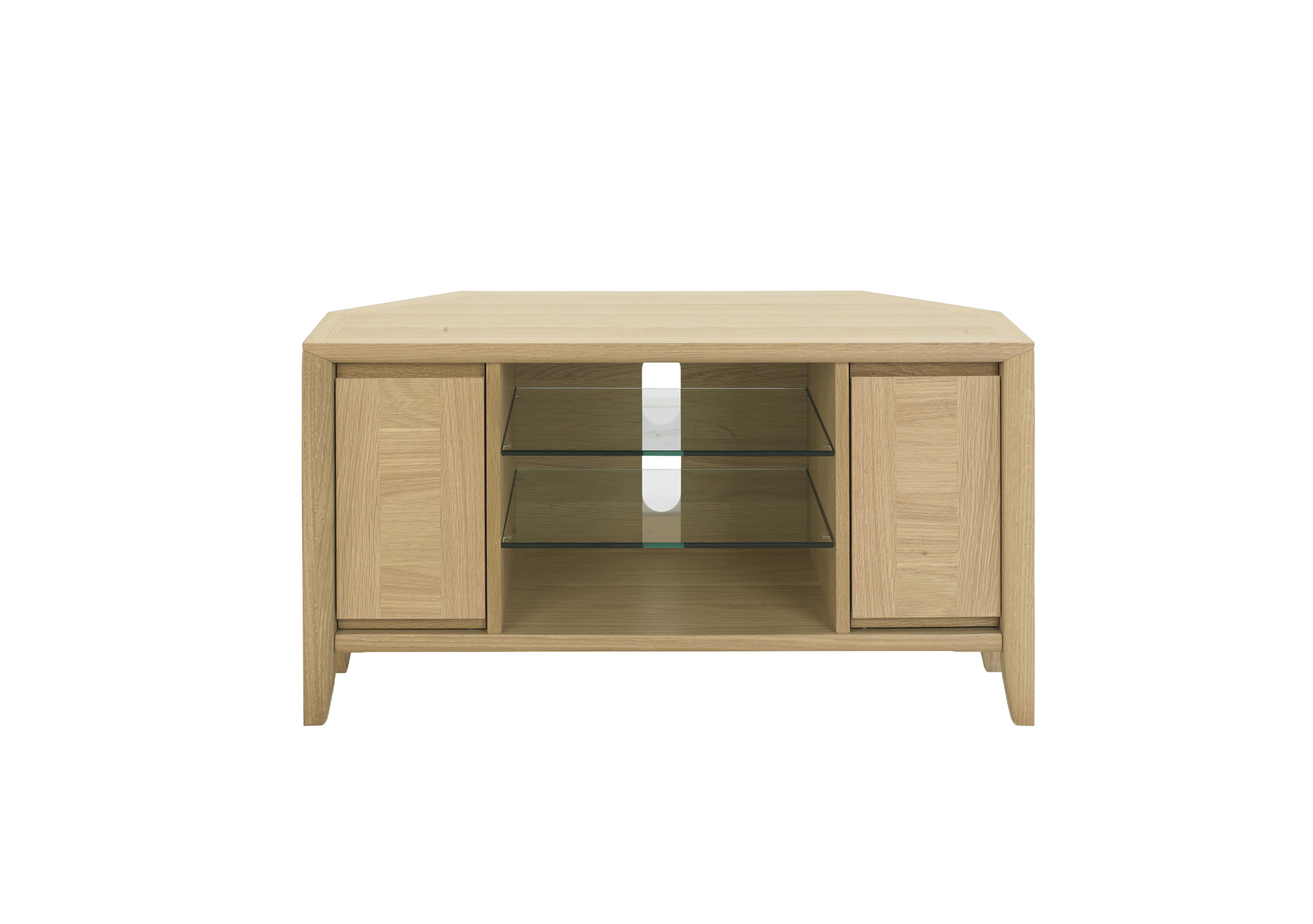 Duplex Corner Entertainment Unit in Oak on Furniture Village