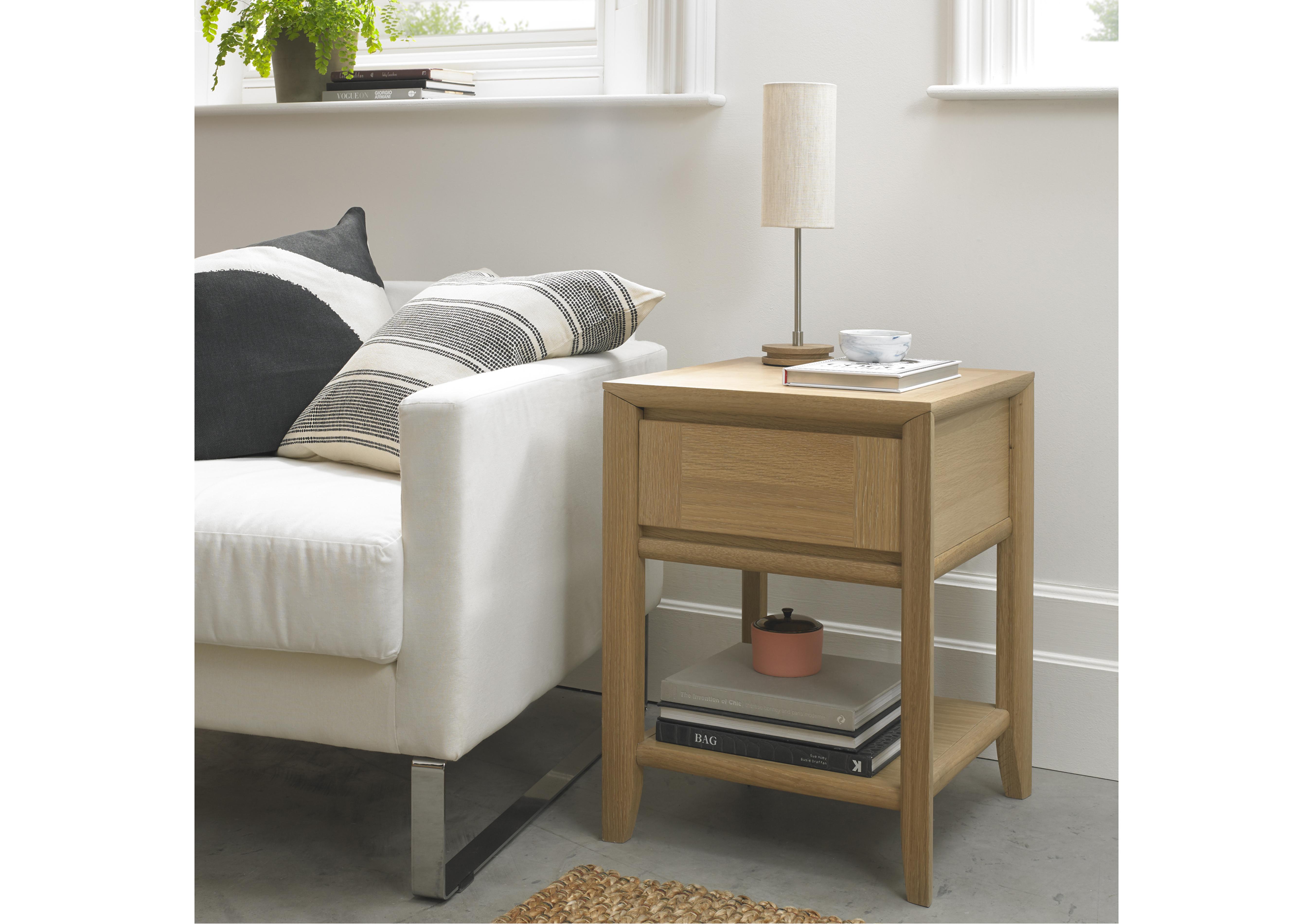 Duplex Lamp Table with Drawer in  on Furniture Village