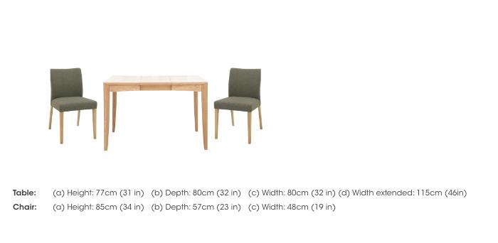 Duplex Small Extending Dining Table with 2 Upholstered Chairs in  on Furniture Village