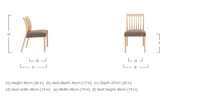 Duplex Pair of Low Slatted-Back Dining Chairs in  on Furniture Village