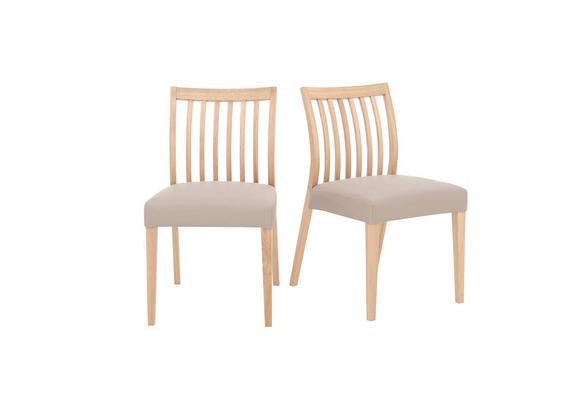Duplex Pair of Low Slatted-Back Dining Chairs Furniture Village