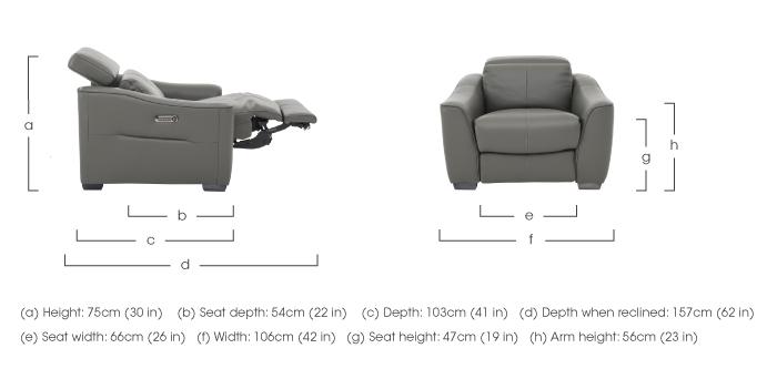 Xavier Leather Armchair in  on Furniture Village