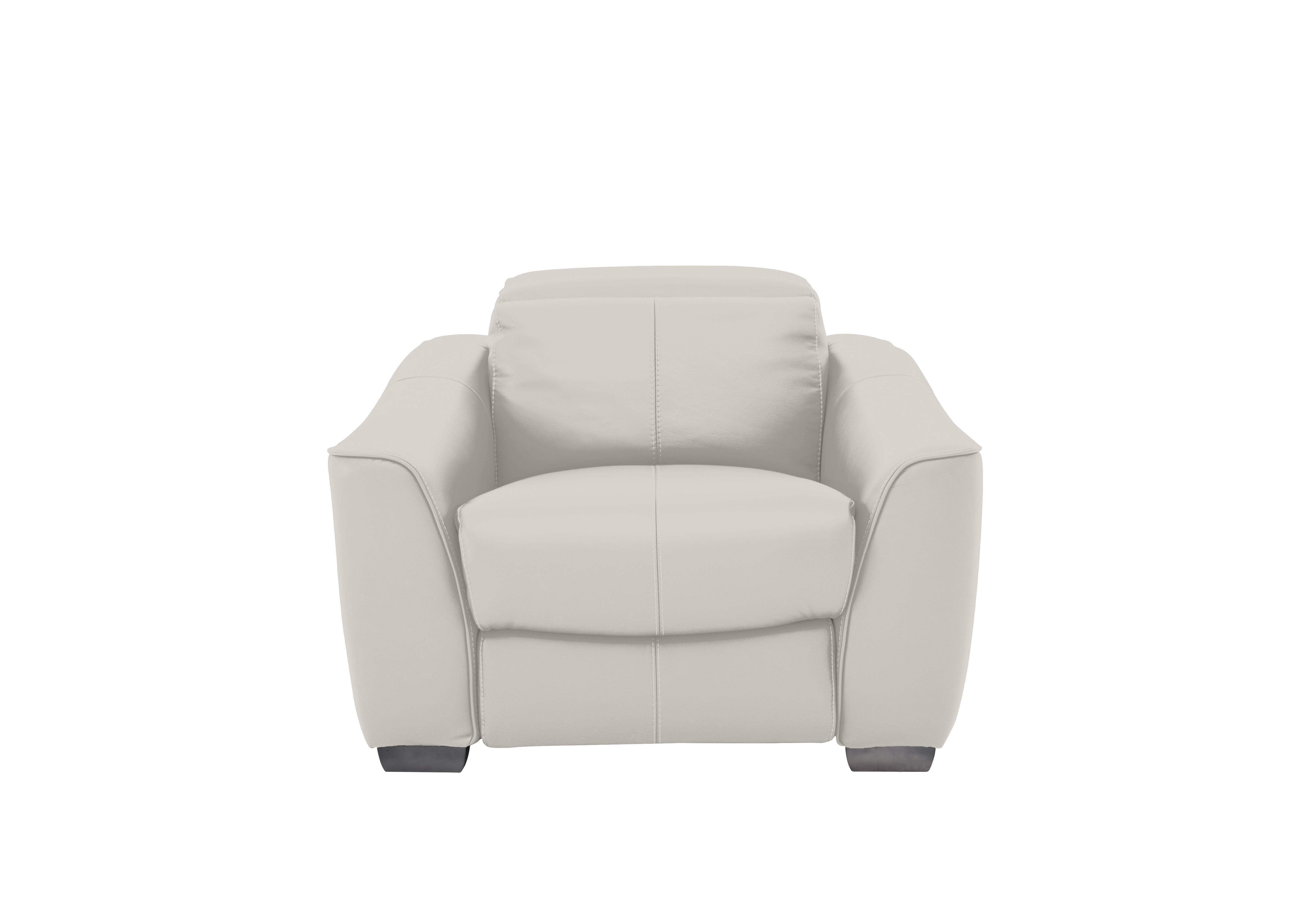 Xavier Leather Armchair in Bv-156e Frost on Furniture Village