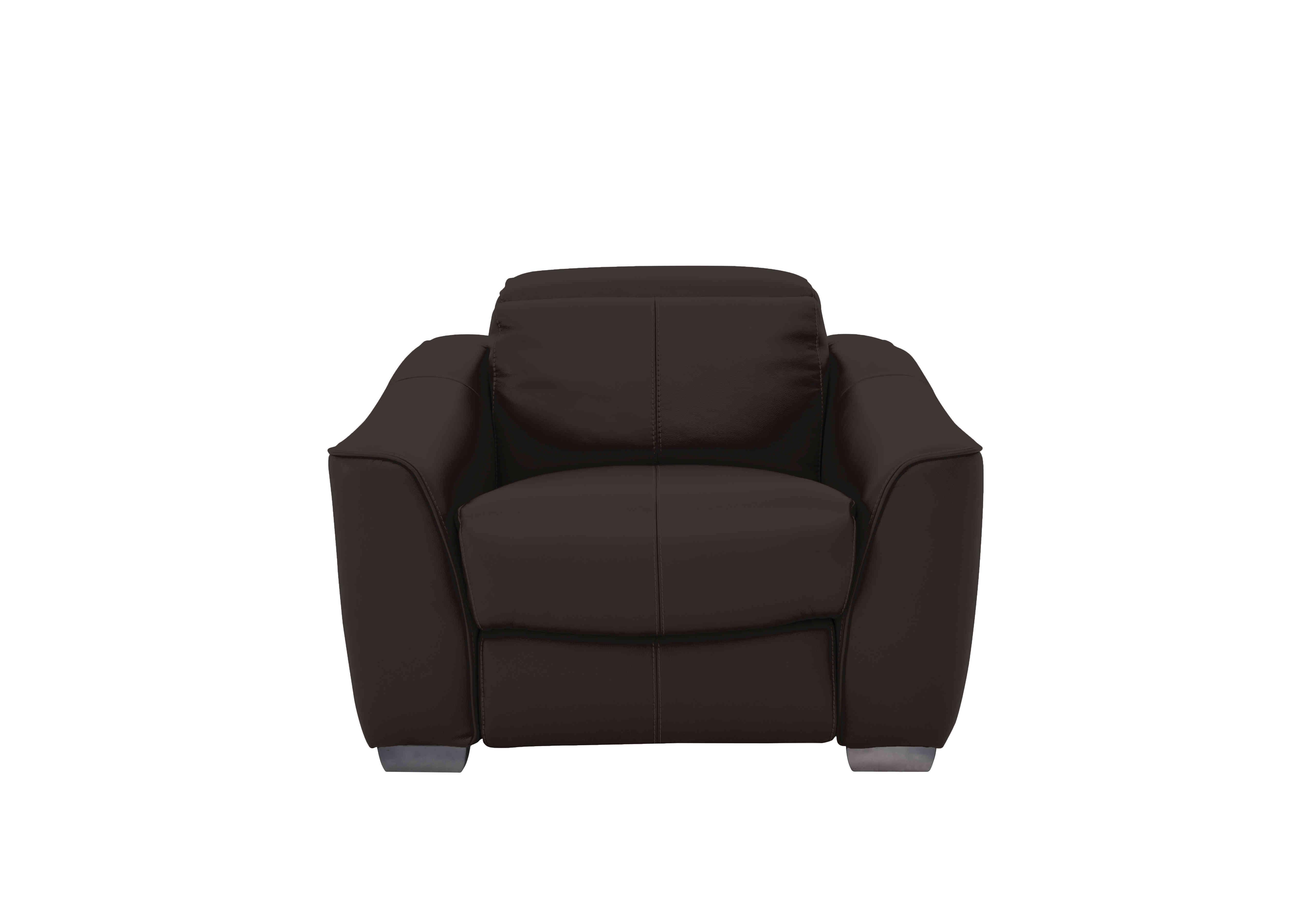 Xavier Leather Armchair in Bv-1748 Dark Chocolate on Furniture Village