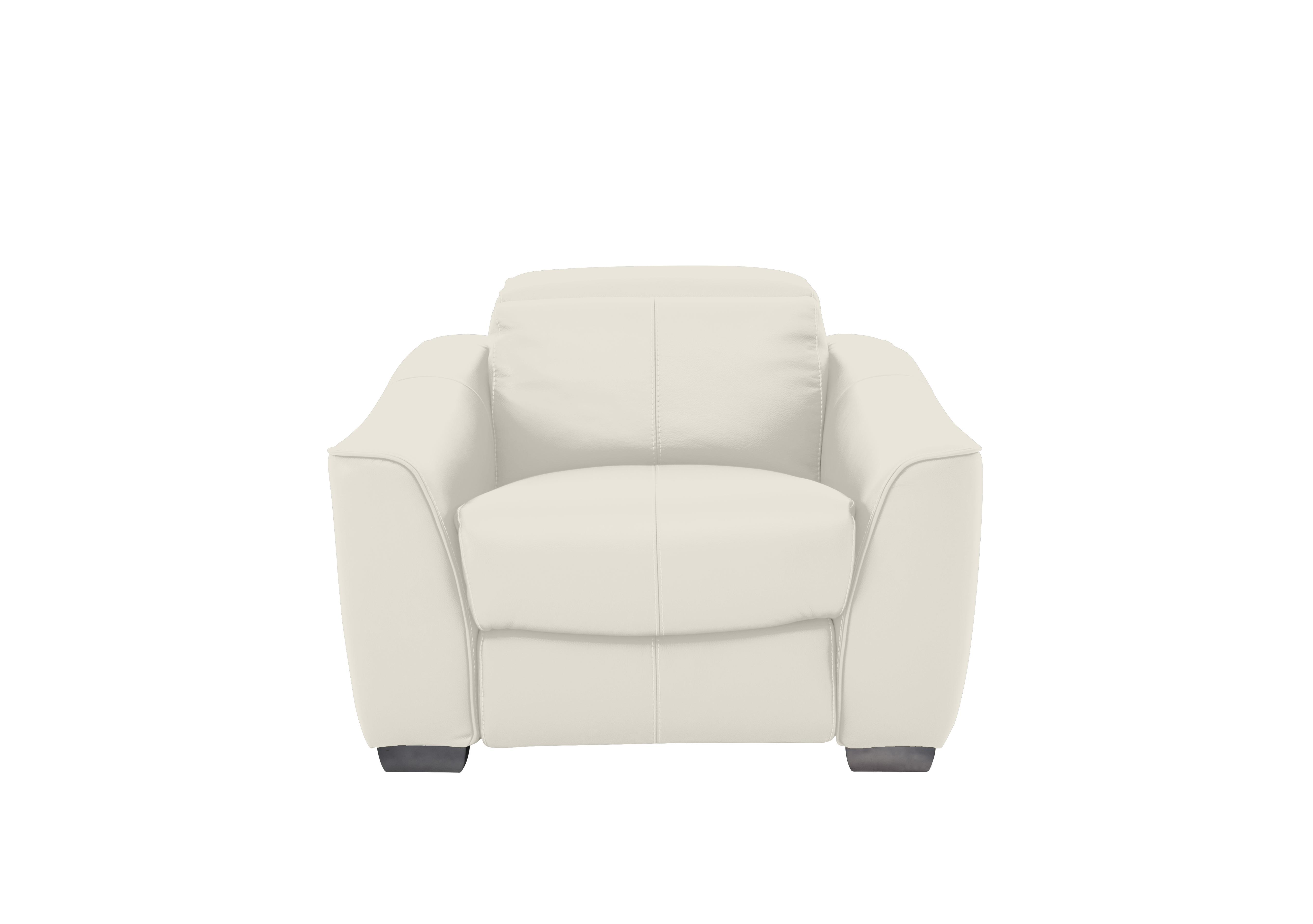 Xavier Leather Armchair in Bv-744d Star White on Furniture Village