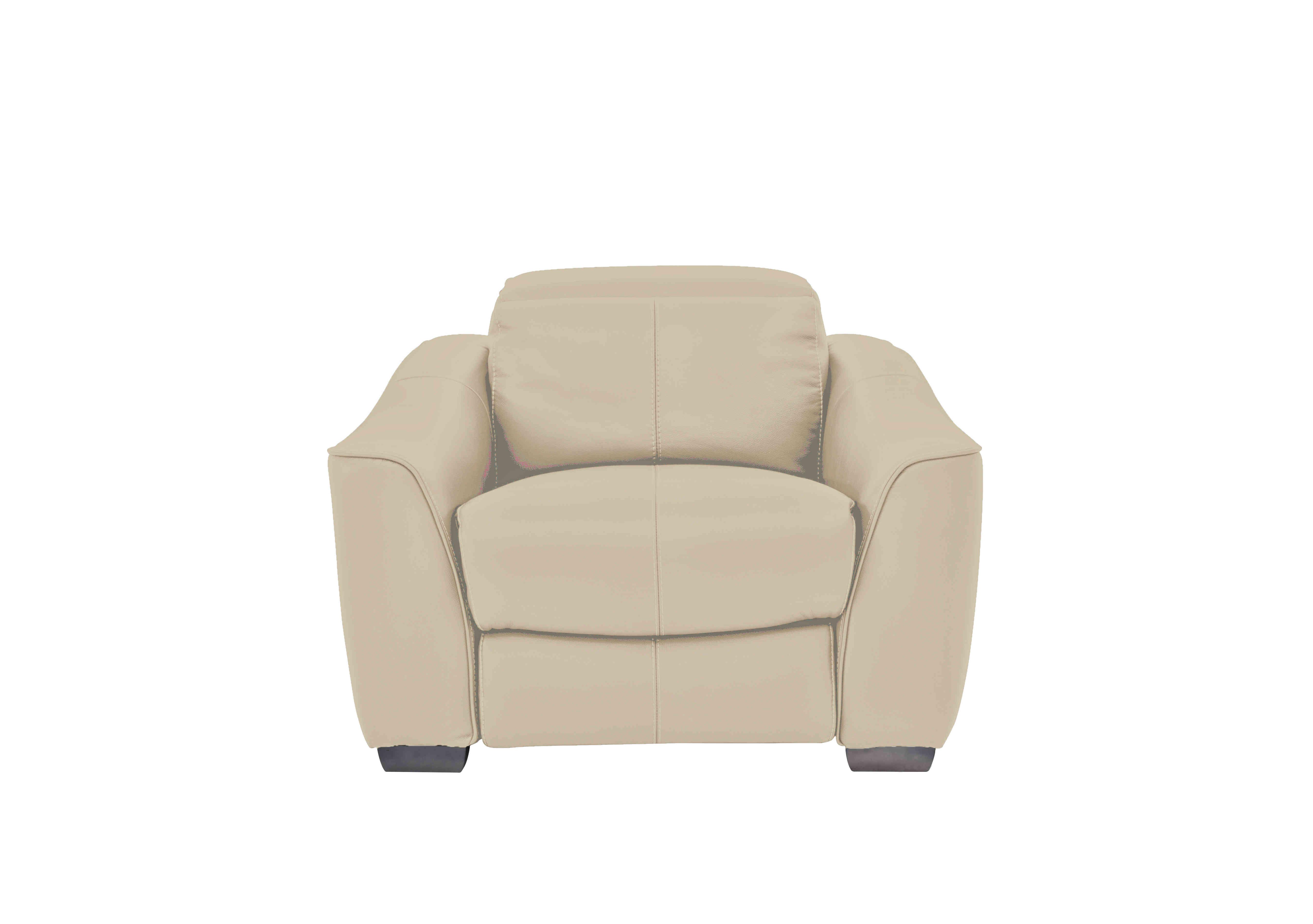 Xavier Leather Armchair in Bv-862c Bisque on Furniture Village