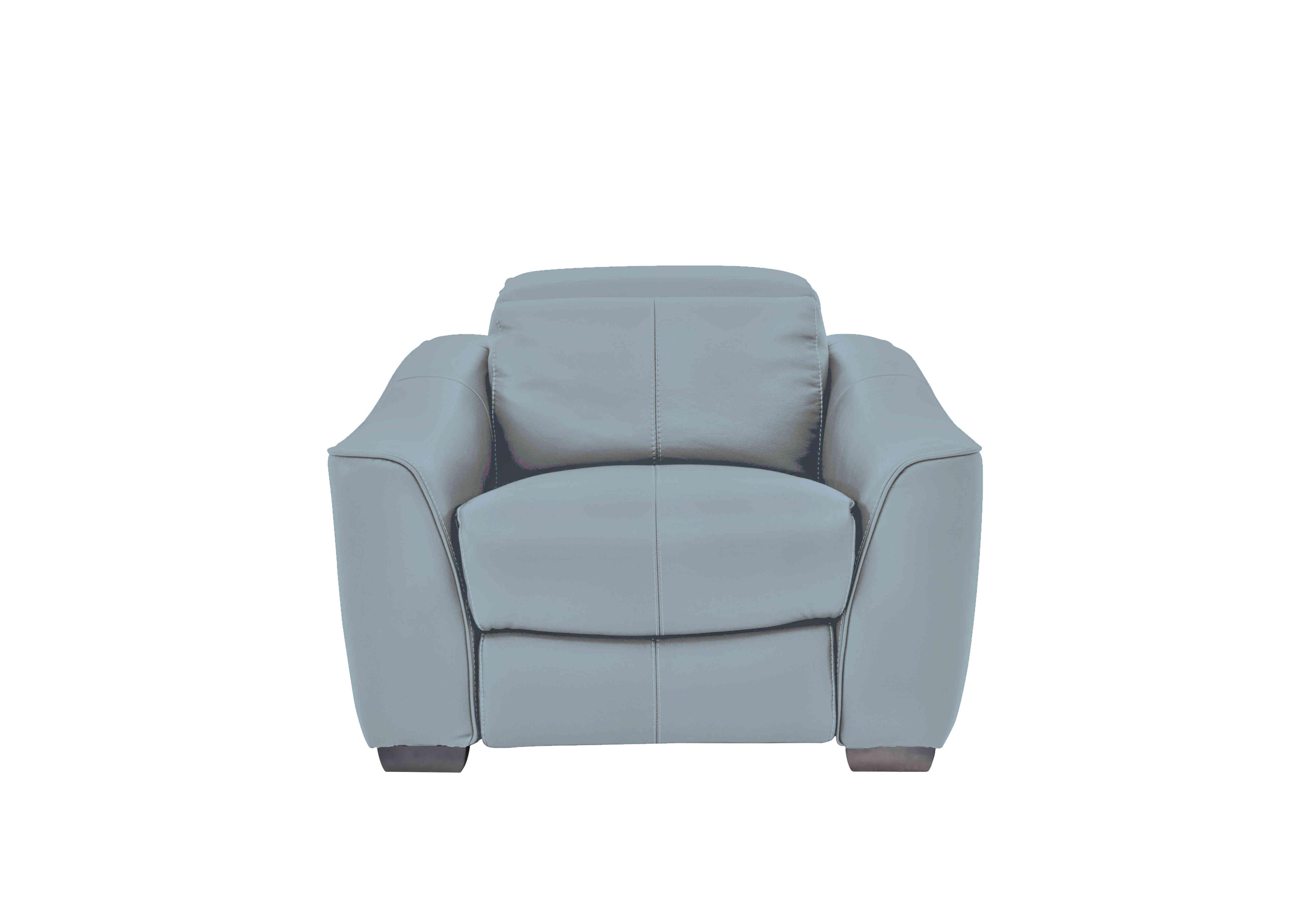 Xavier Leather Armchair in Nc-026e Pearl Blue on Furniture Village