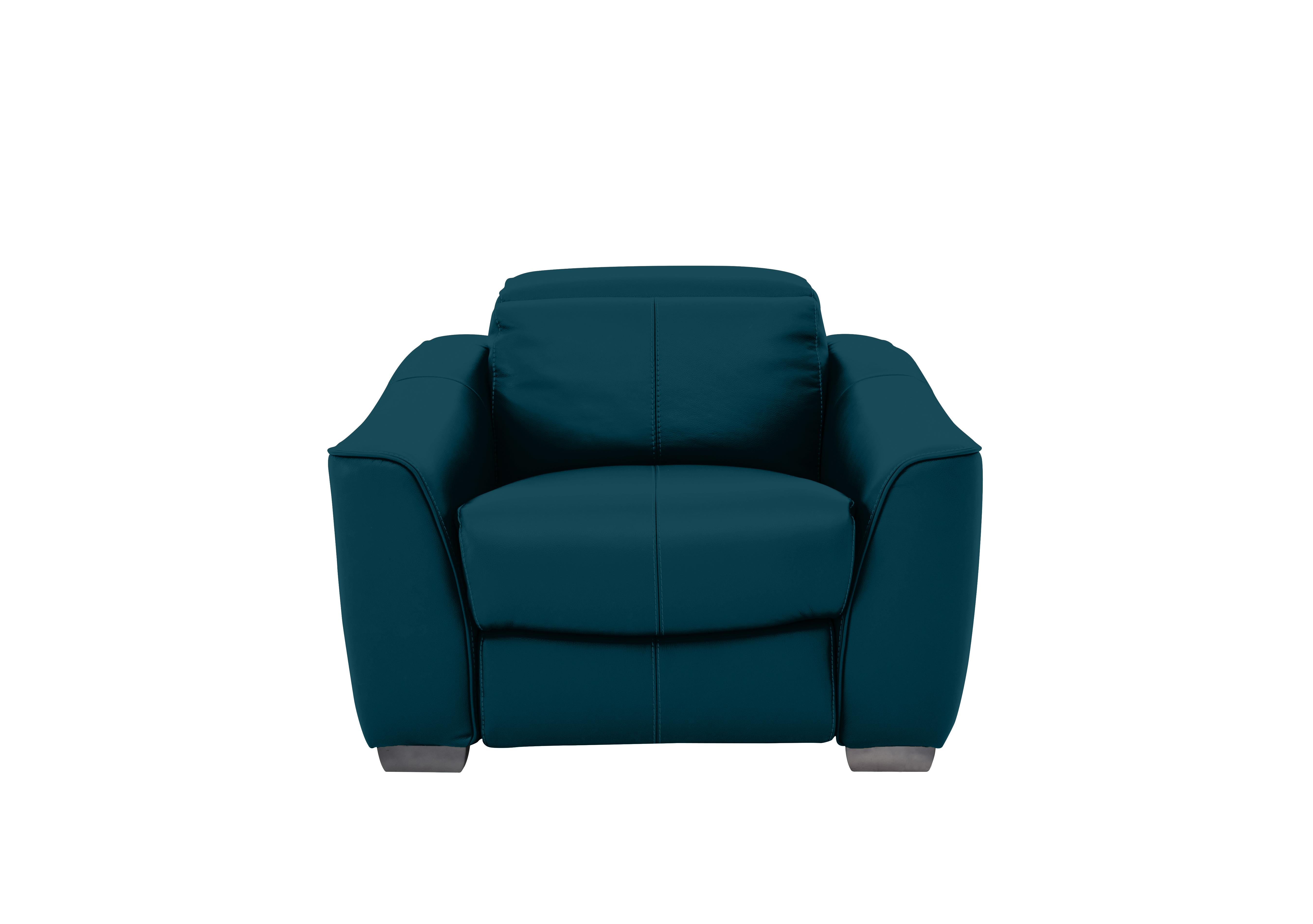 Xavier Leather Armchair in Nc-284e Carribean Sea on Furniture Village