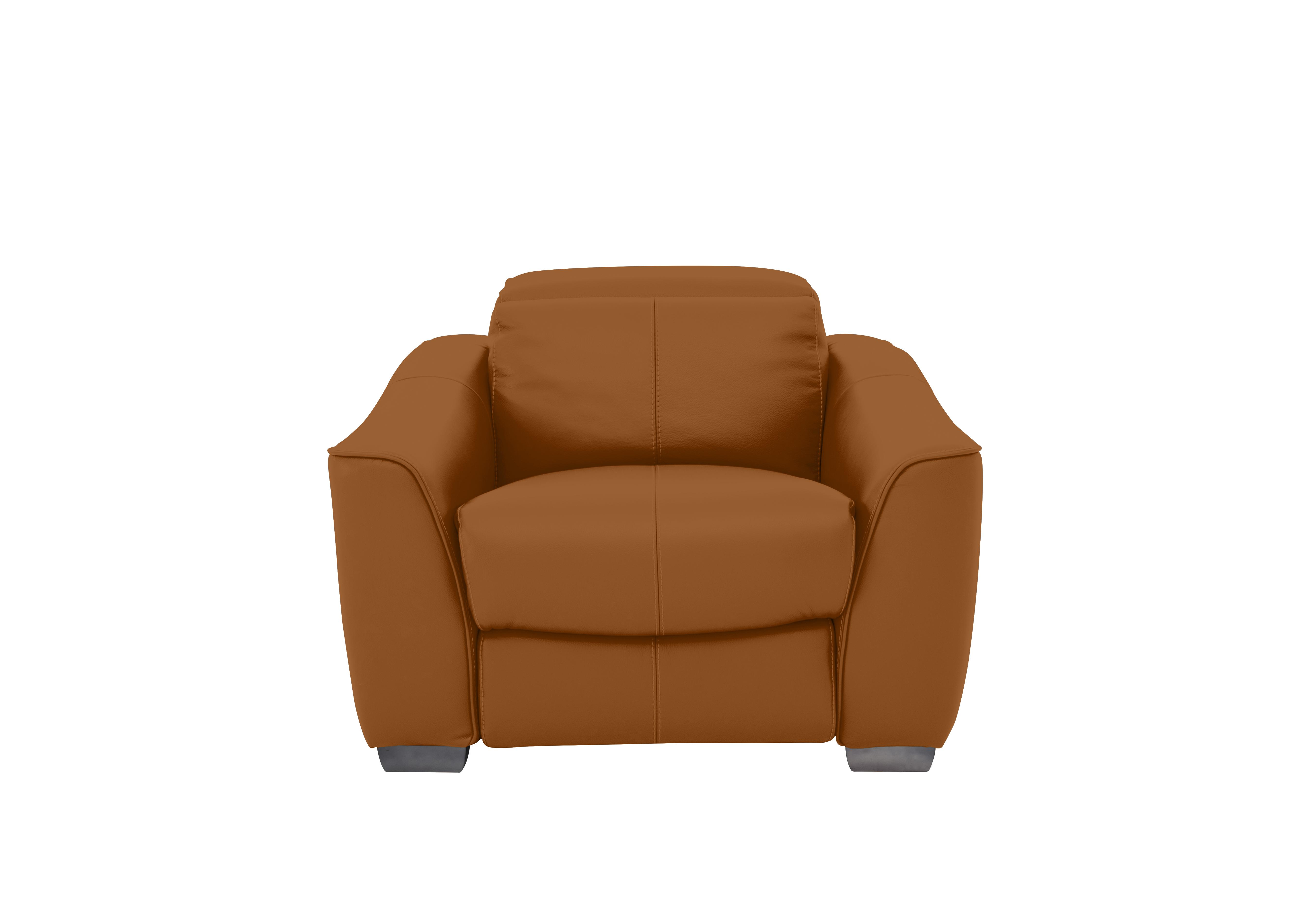 Xavier Leather Armchair in Nc-334e Pecan Brown on Furniture Village