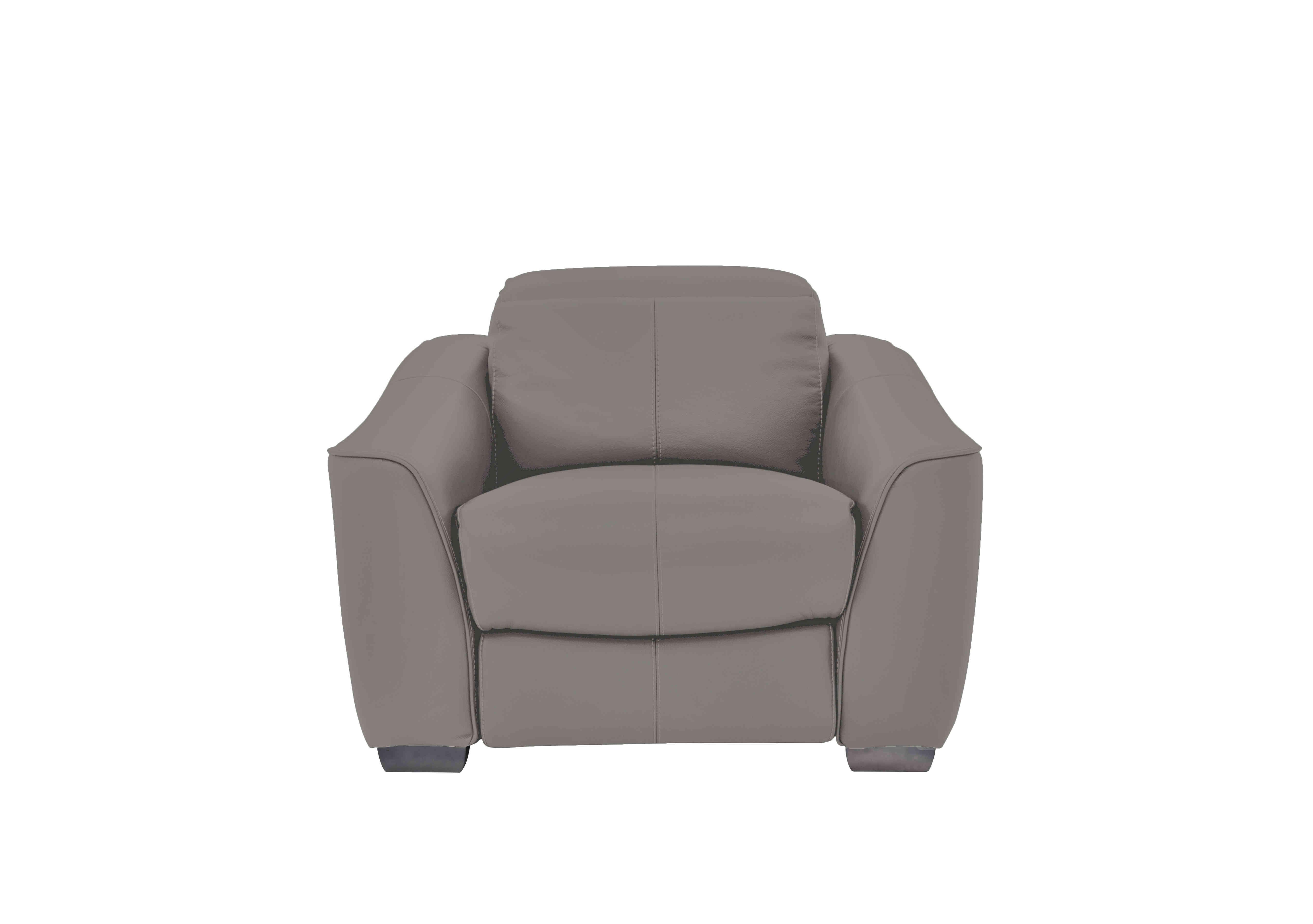 Xavier Leather Armchair in Nc-435e Sleet on Furniture Village