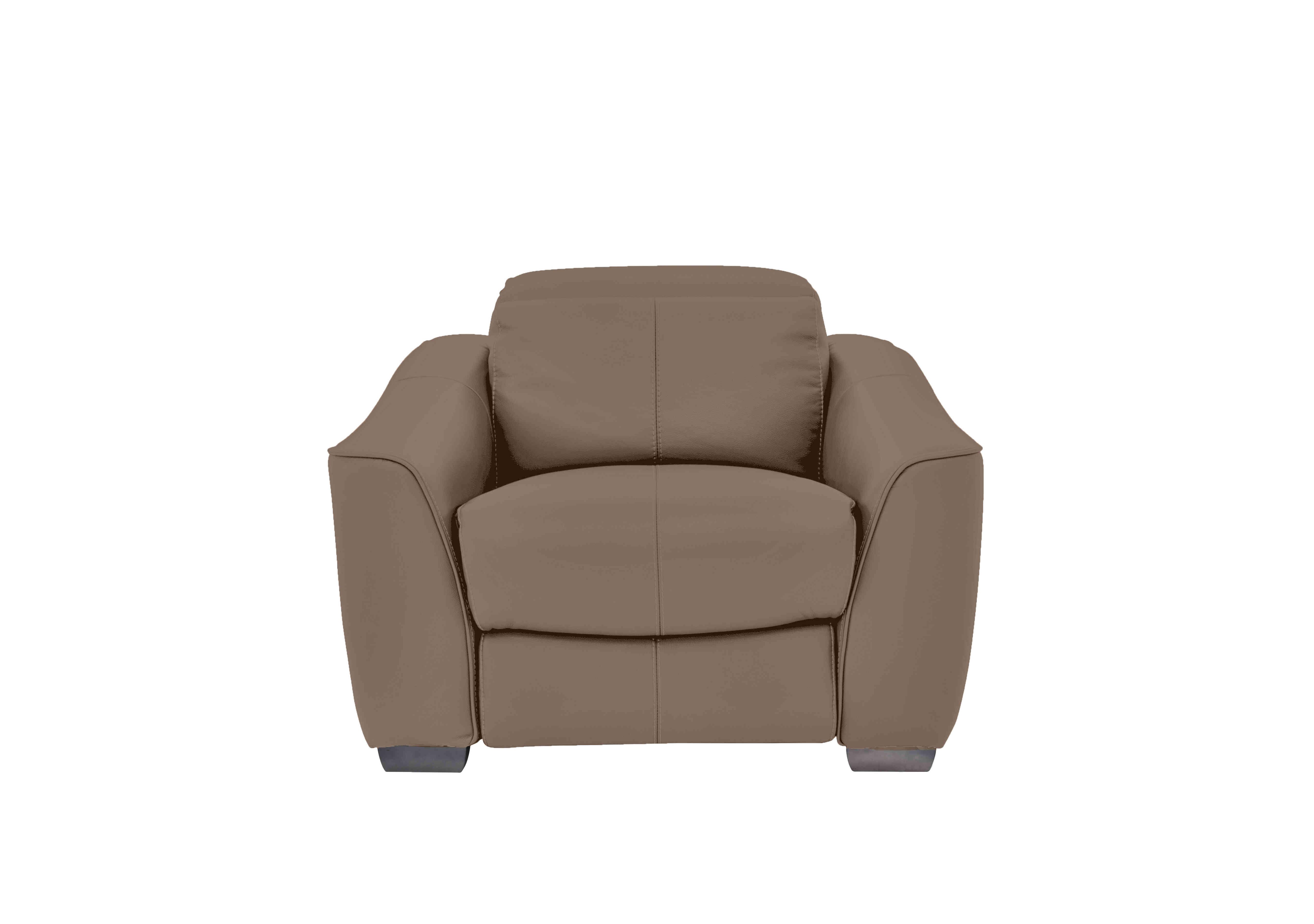 Xavier Leather Armchair in Nw-586e Fawn on Furniture Village