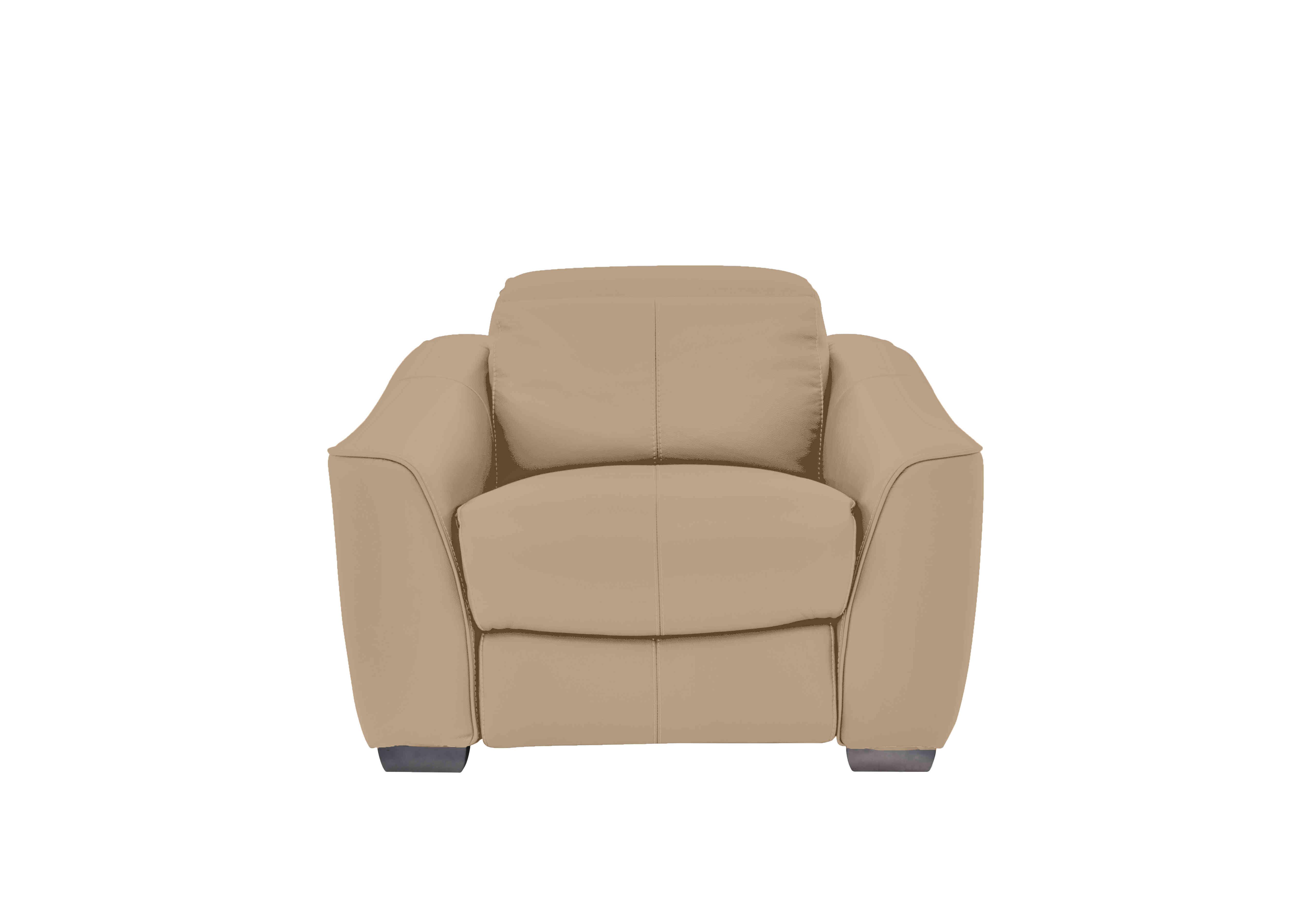 Xavier Leather Armchair in Nw-8475 Nude on Furniture Village