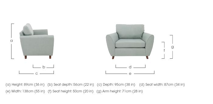 Uptown Collection Primrose Fabric Snuggler Armchair in  on Furniture Village