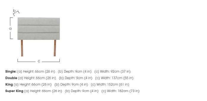 Kimble Strutted Headboard in  on Furniture Village