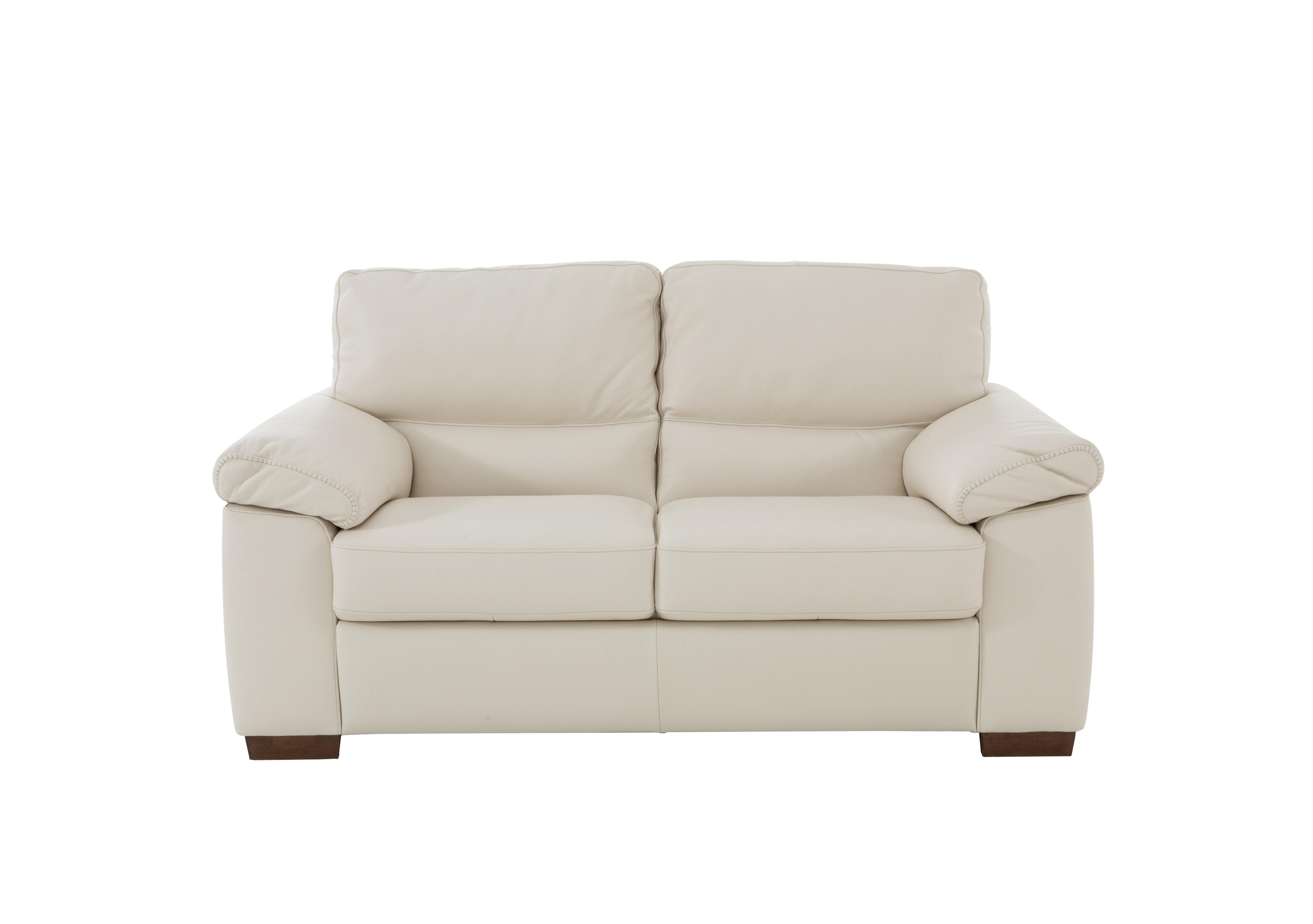 Rome 2 Seater Leather Sofa in Denver 10bl White on Furniture Village