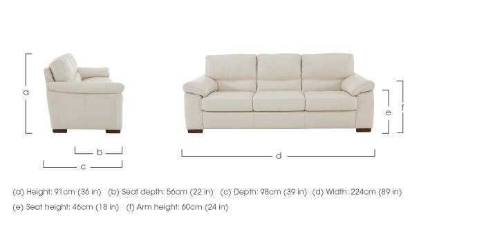 Rome 3 Seater Leather Sofa in  on Furniture Village