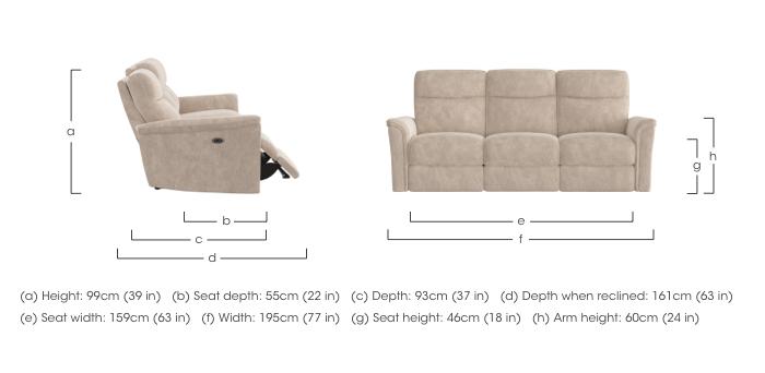 Piccolo 3 Seater Fabric Sofa in  on Furniture Village