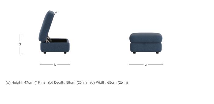 Compact Collection Piccolo Fabric Storage Footstool in  on Furniture Village