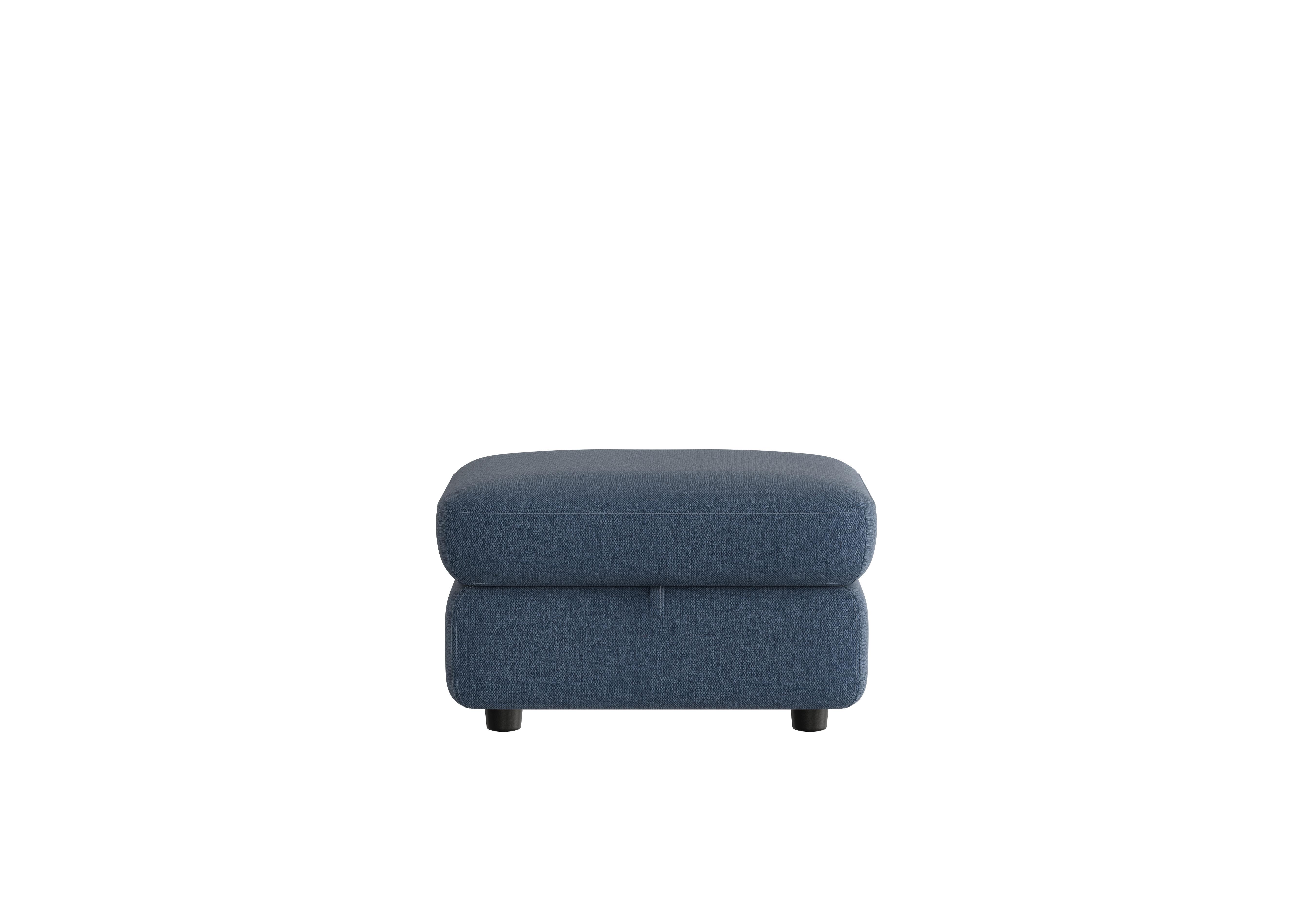 Compact Collection Piccolo Fabric Storage Footstool in Fab-Blt-R38 Blue on Furniture Village