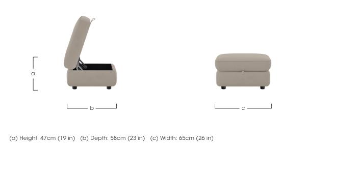 Compact Collection Piccolo Leather Storage Footstool in  on Furniture Village