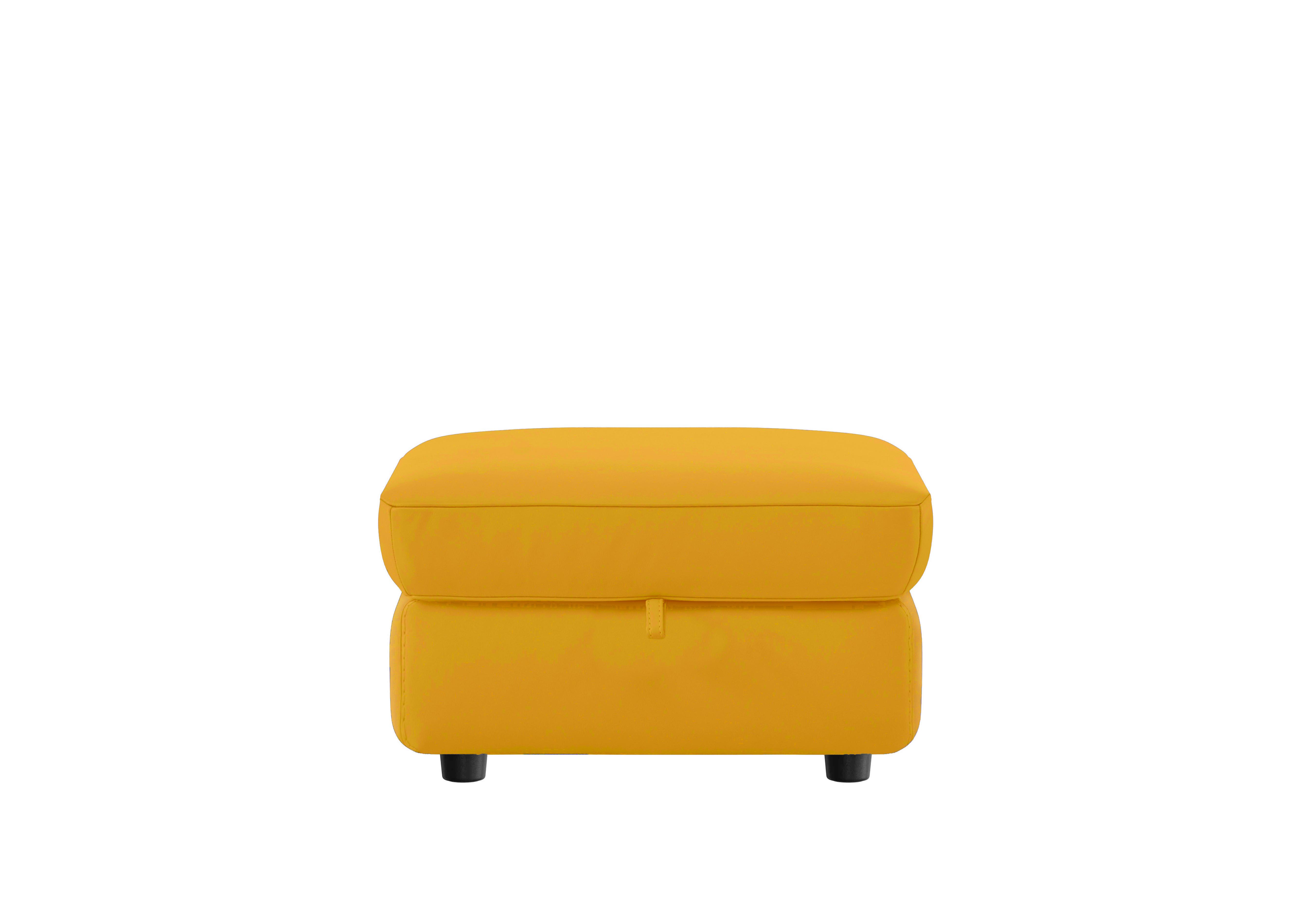 Compact Piccolo Leather Storage Footstool | Hidden Storage Ottoman
