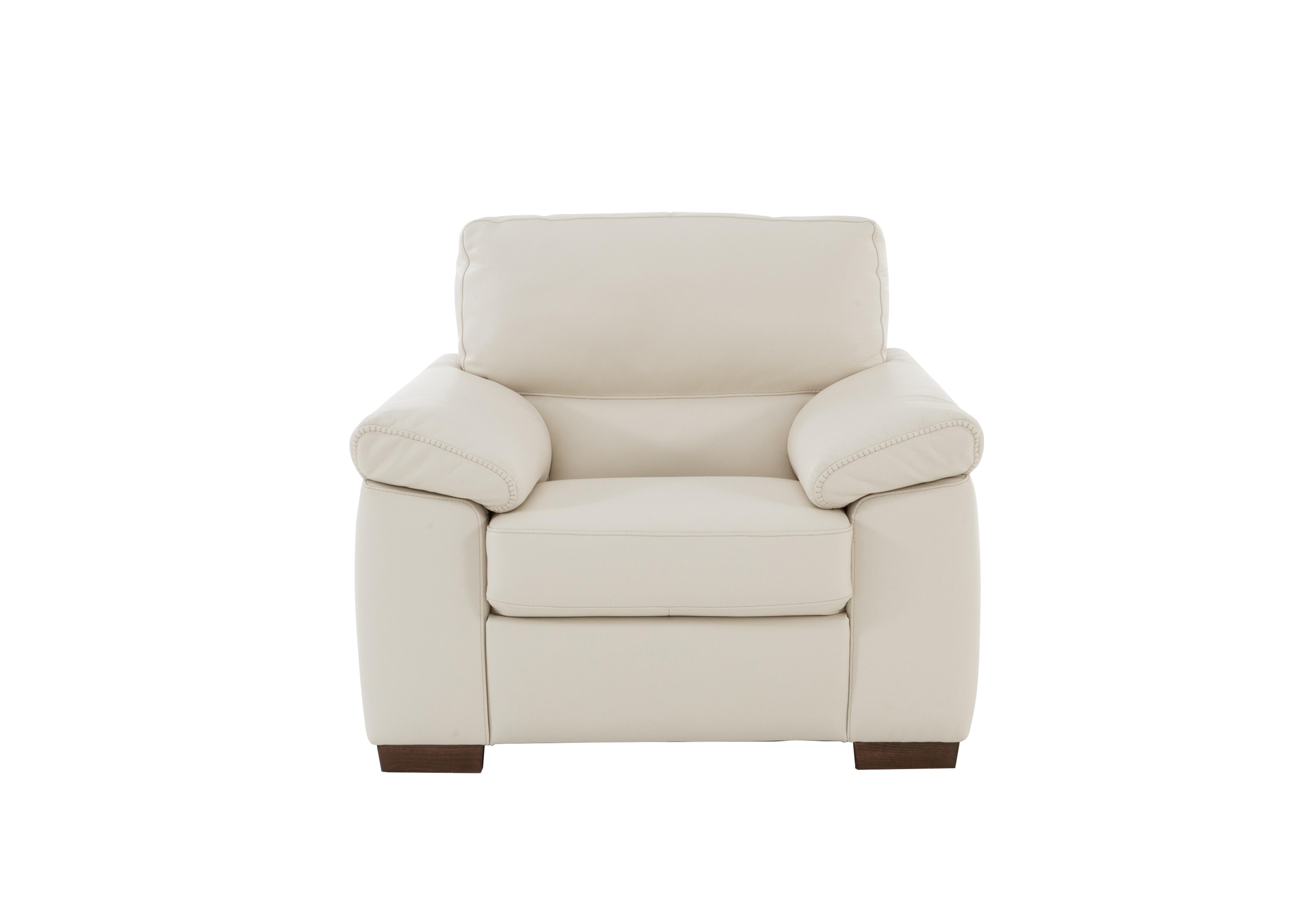 Rome Leather Armchair in Denver 10bl White on Furniture Village