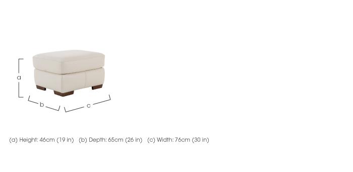 Rome Leather Footstool in  on Furniture Village