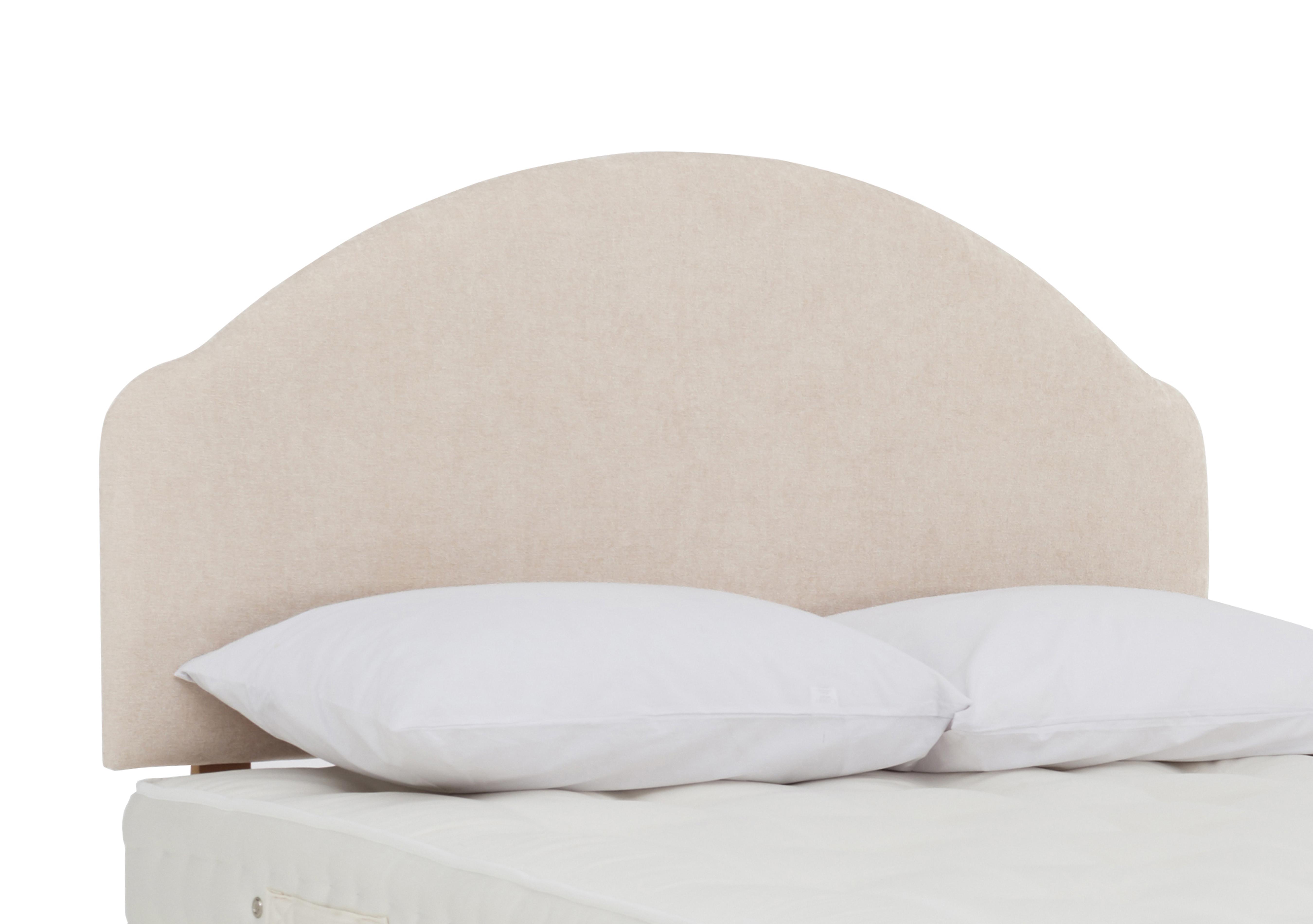 Saturn Strutted Headboard in Bel Pearl on Furniture Village