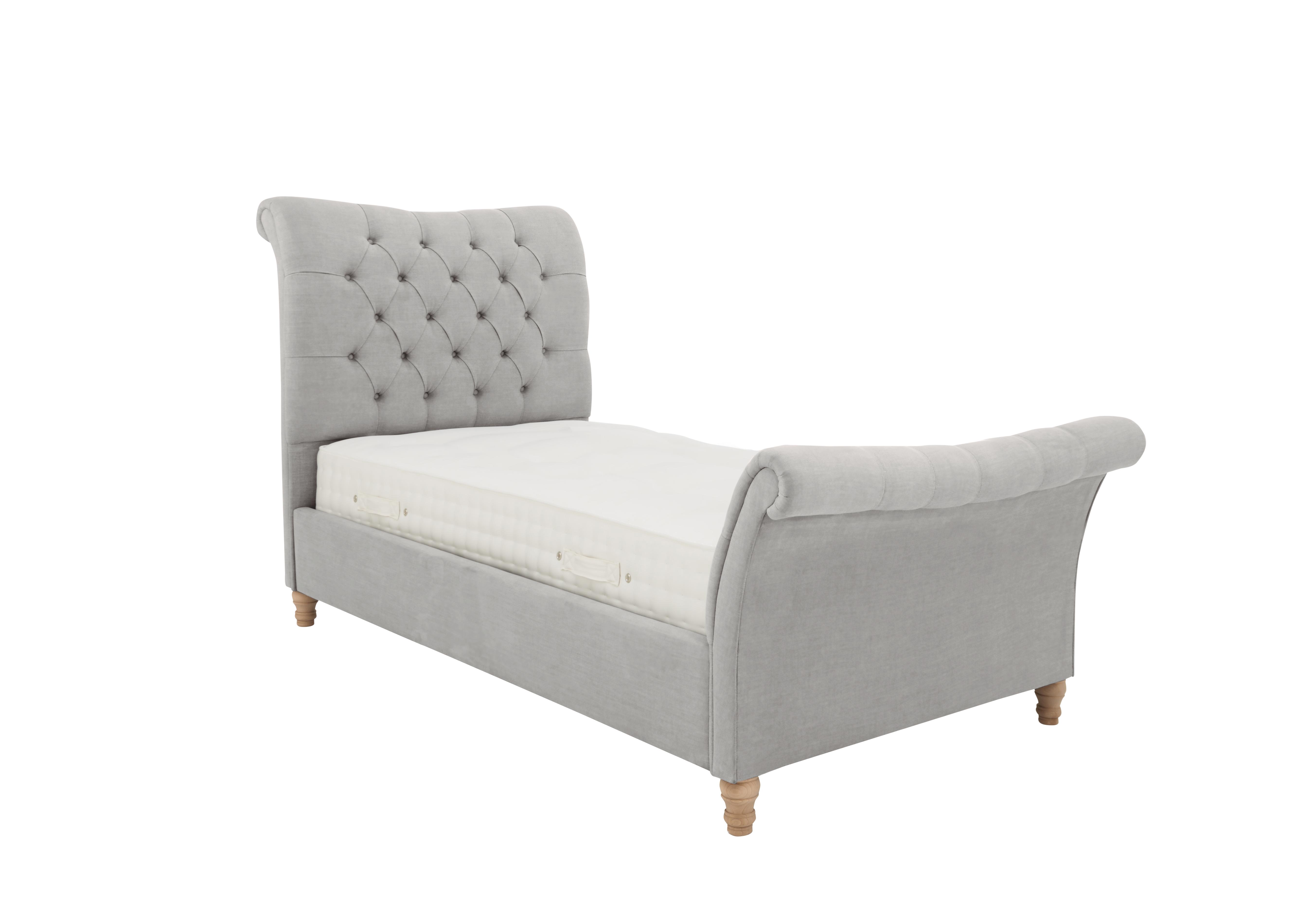 Evie Bed Frame in Velvet Silver on Furniture Village