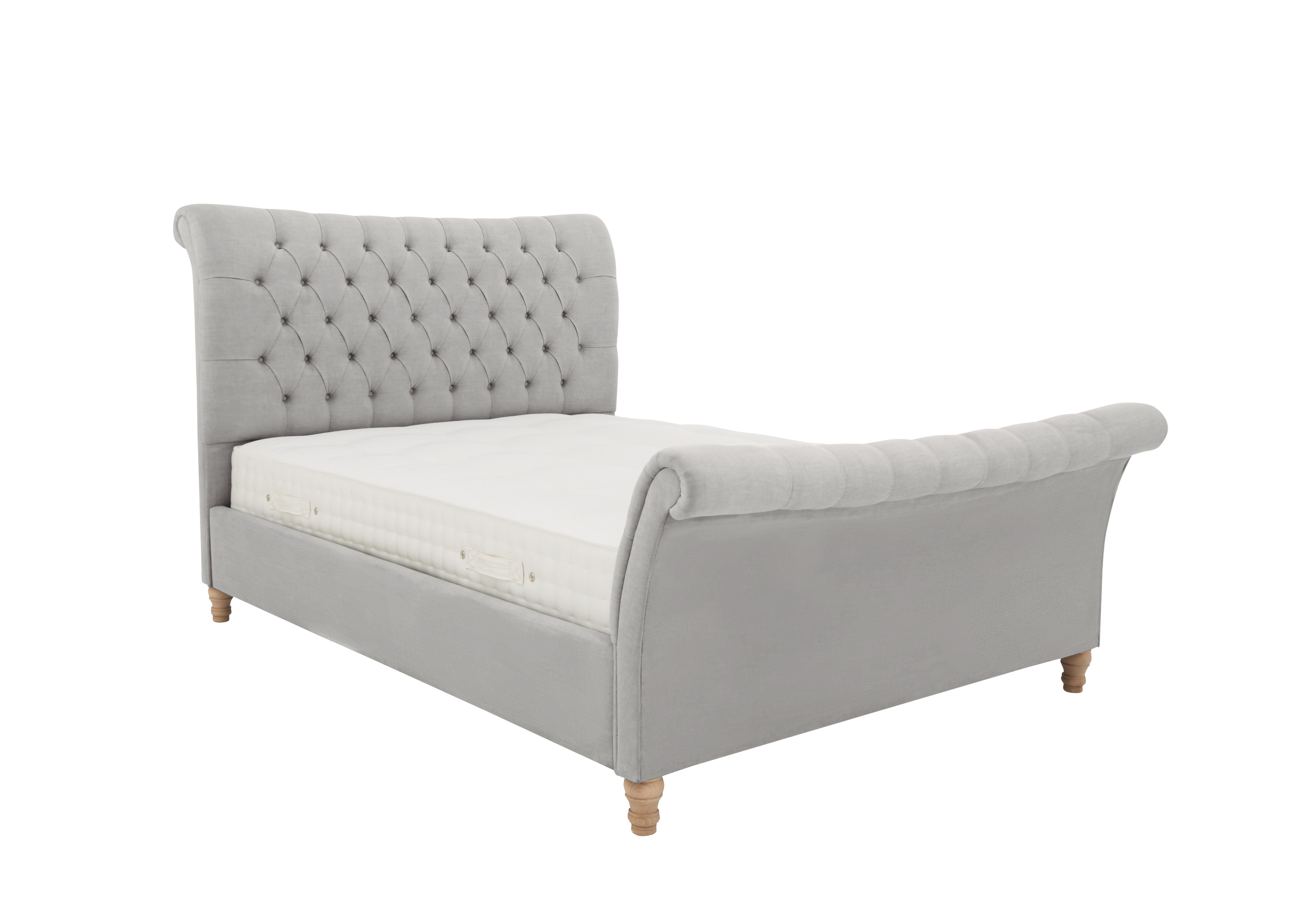 Evie Bed Frame in Velvet Silver on Furniture Village