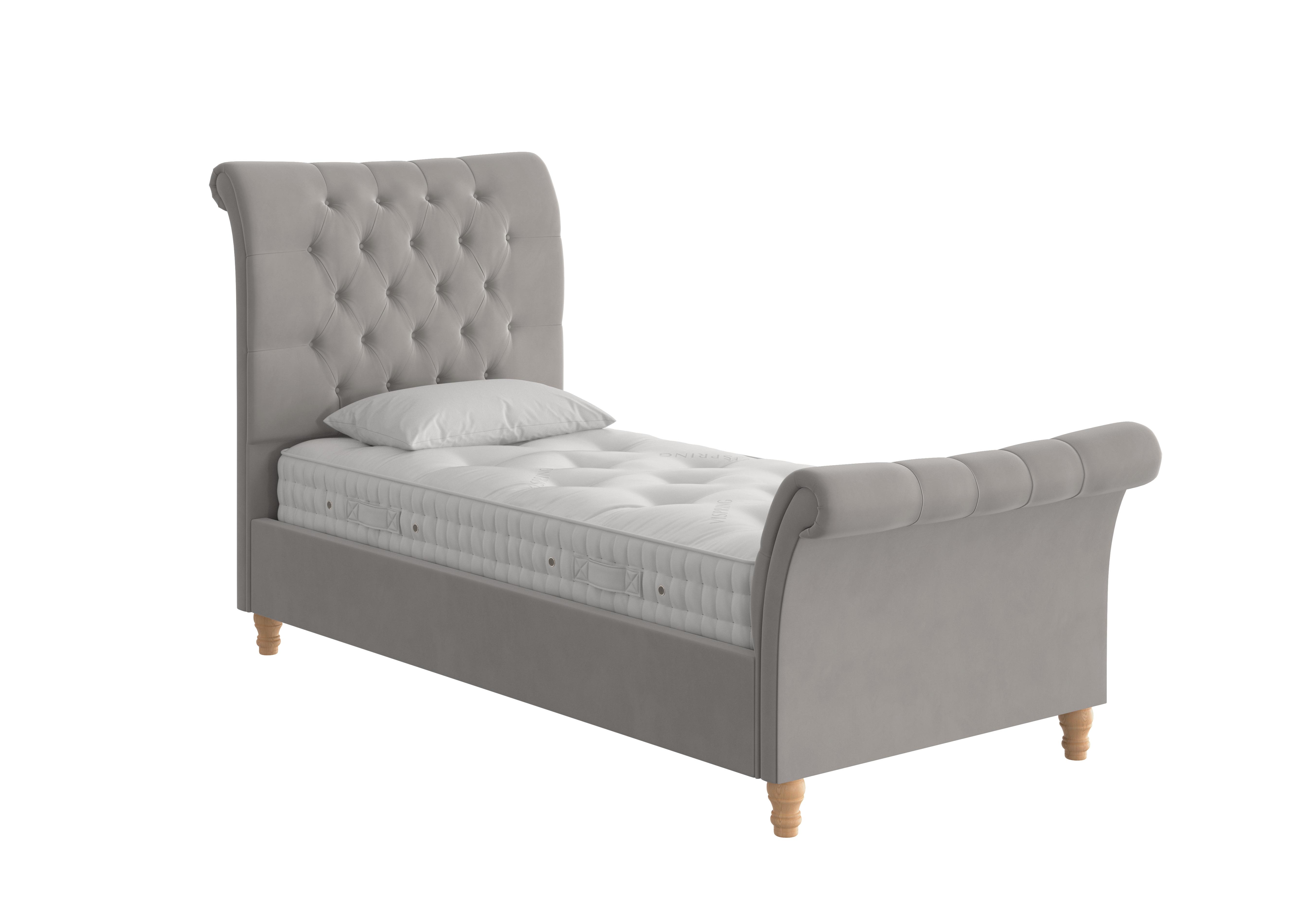 Evie Bed Frame in Velvet Slate on Furniture Village