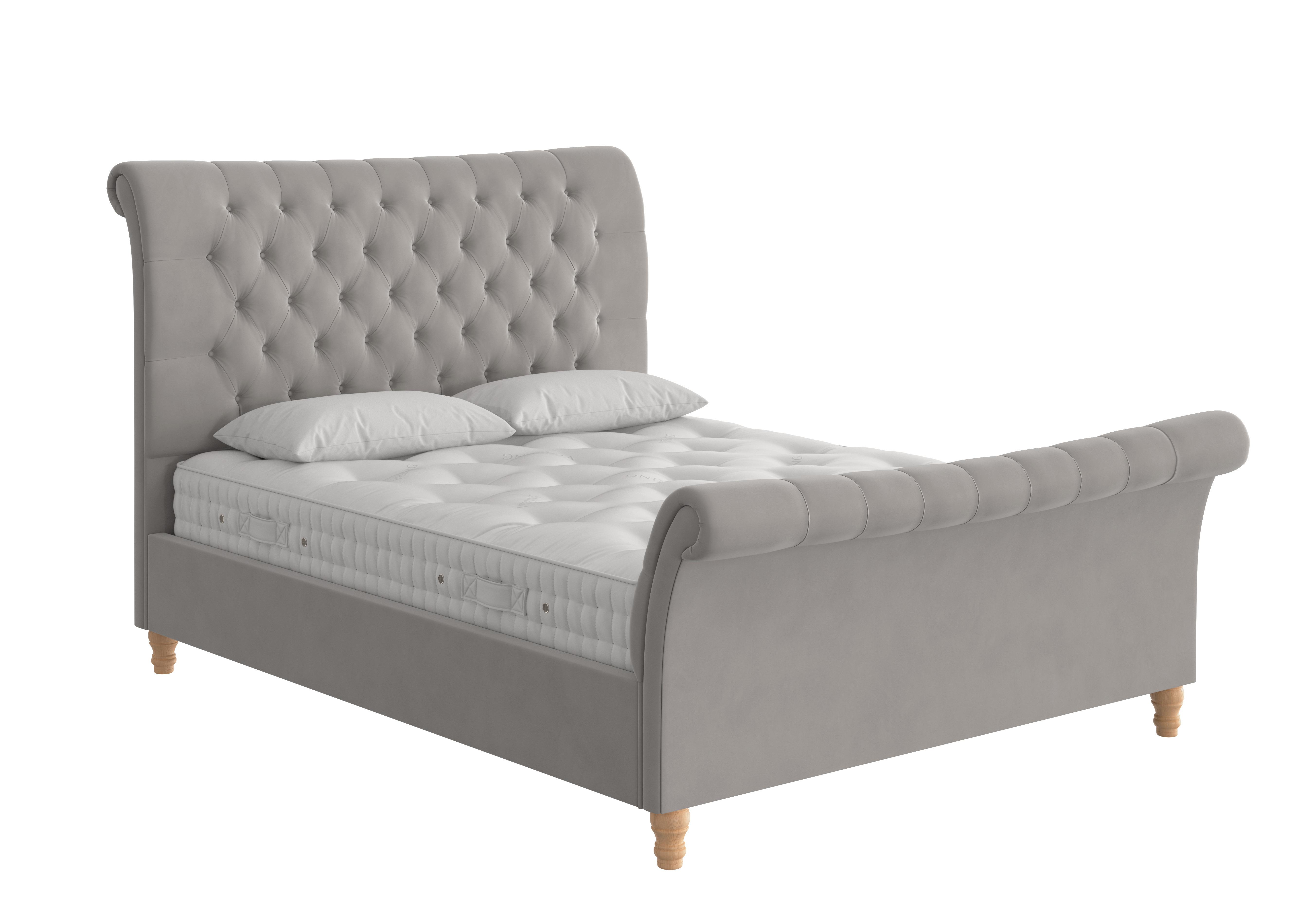 Evie Bed Frame in Velvet Slate on Furniture Village