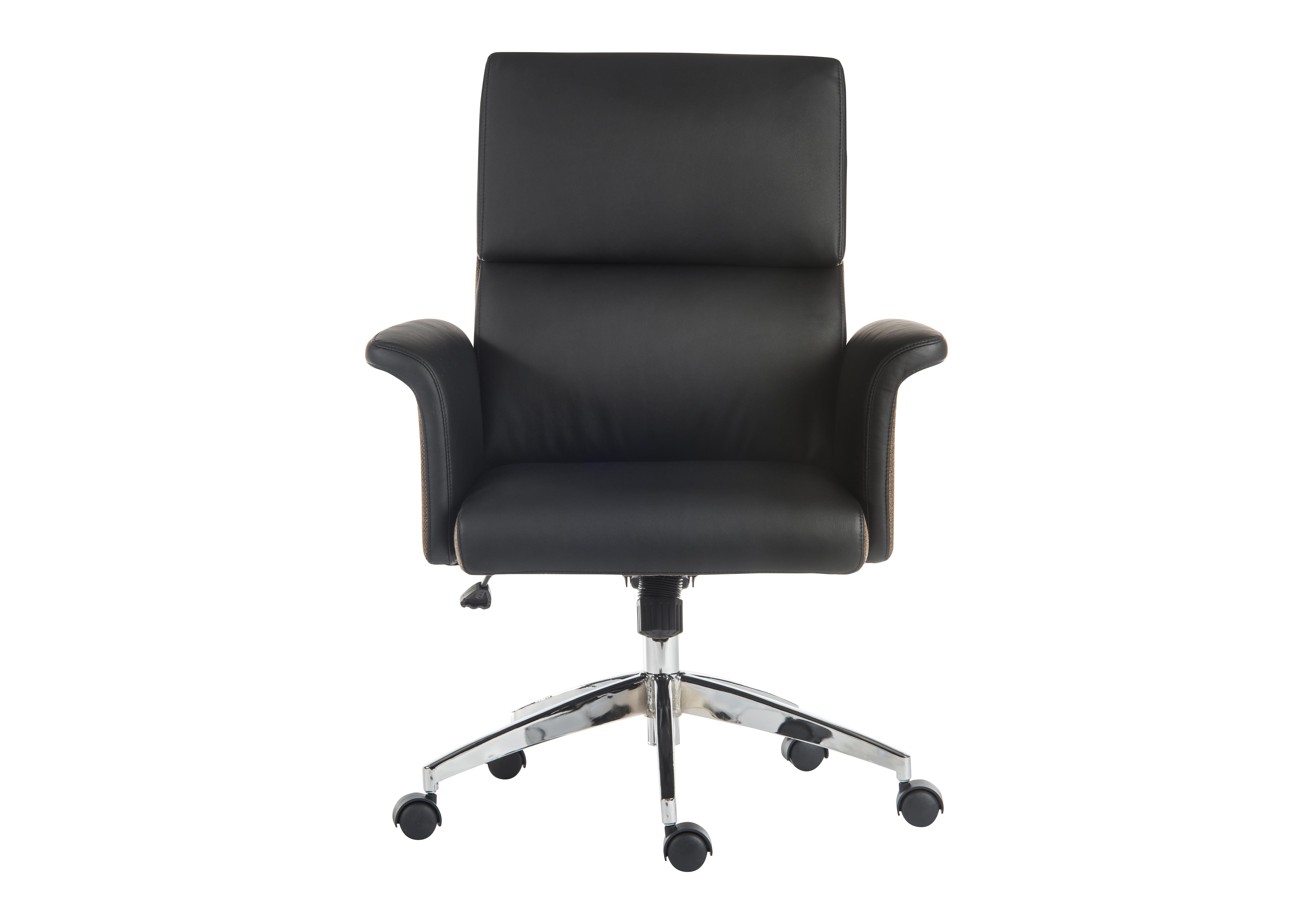 East River Elegance Medium-back Office Chair in Black on Furniture Village