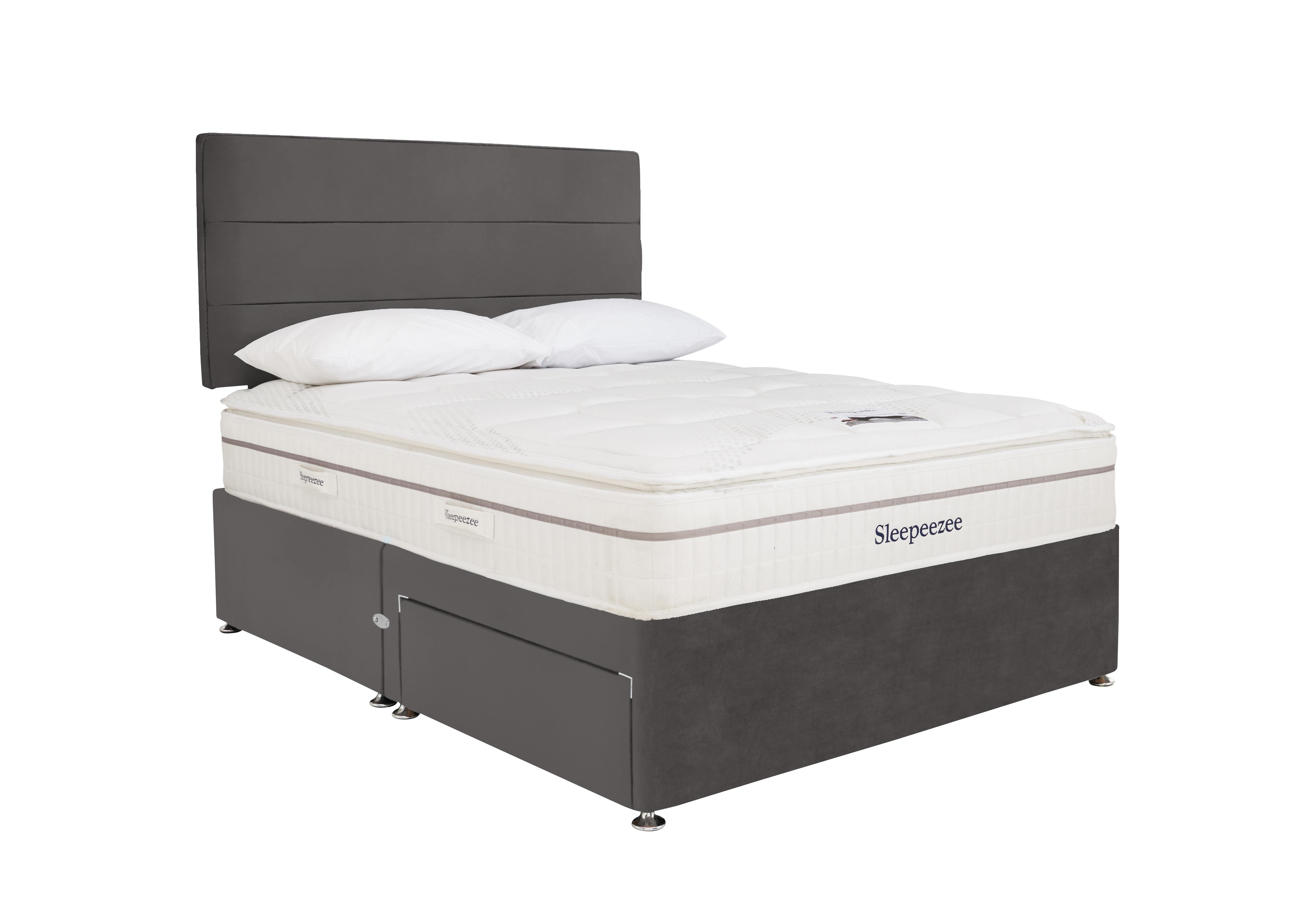 Calm 2200 Divan Set in Plush Dark Grey on Furniture Village