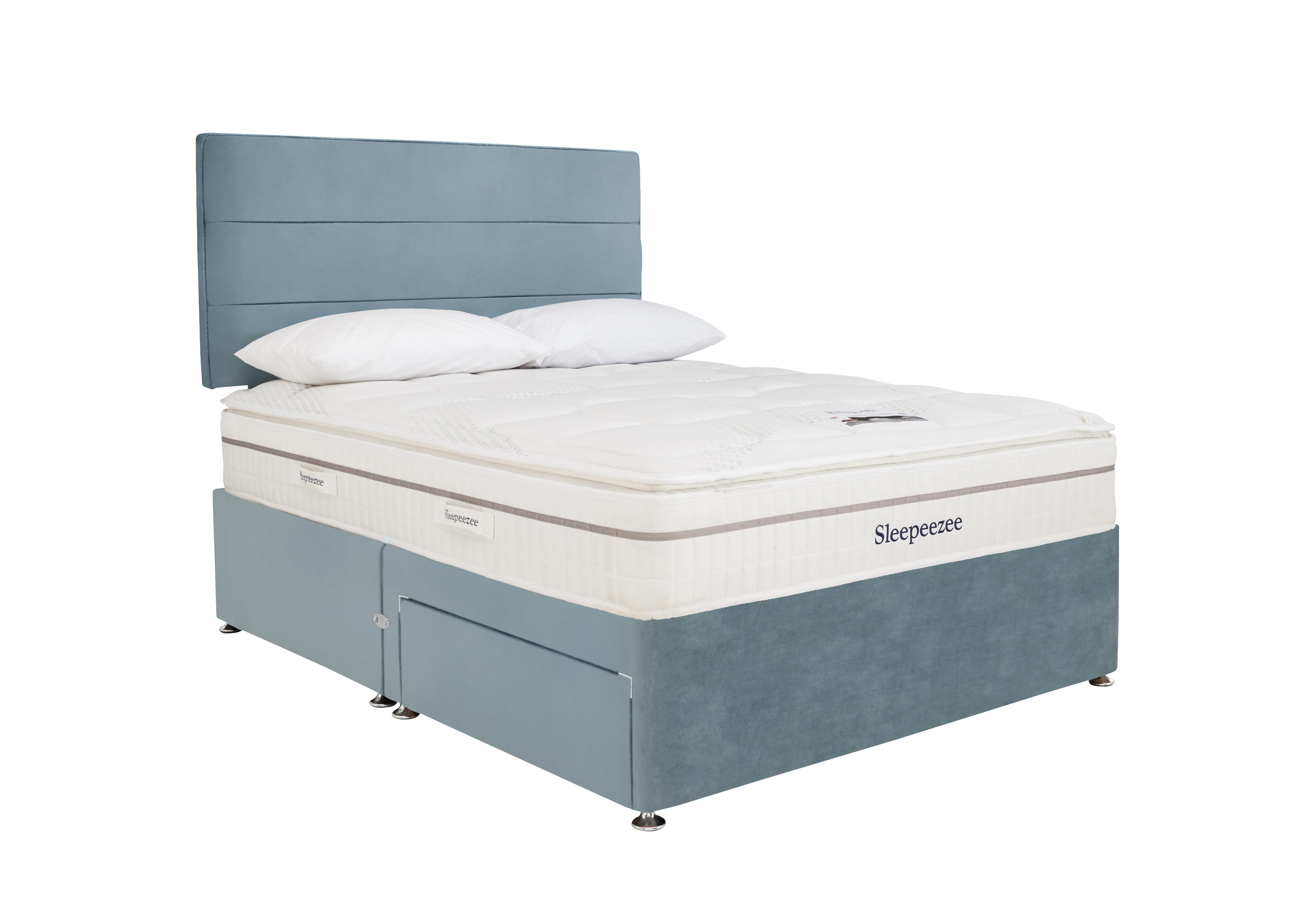 Calm 2200 Divan Set in Plush Light Blue on Furniture Village