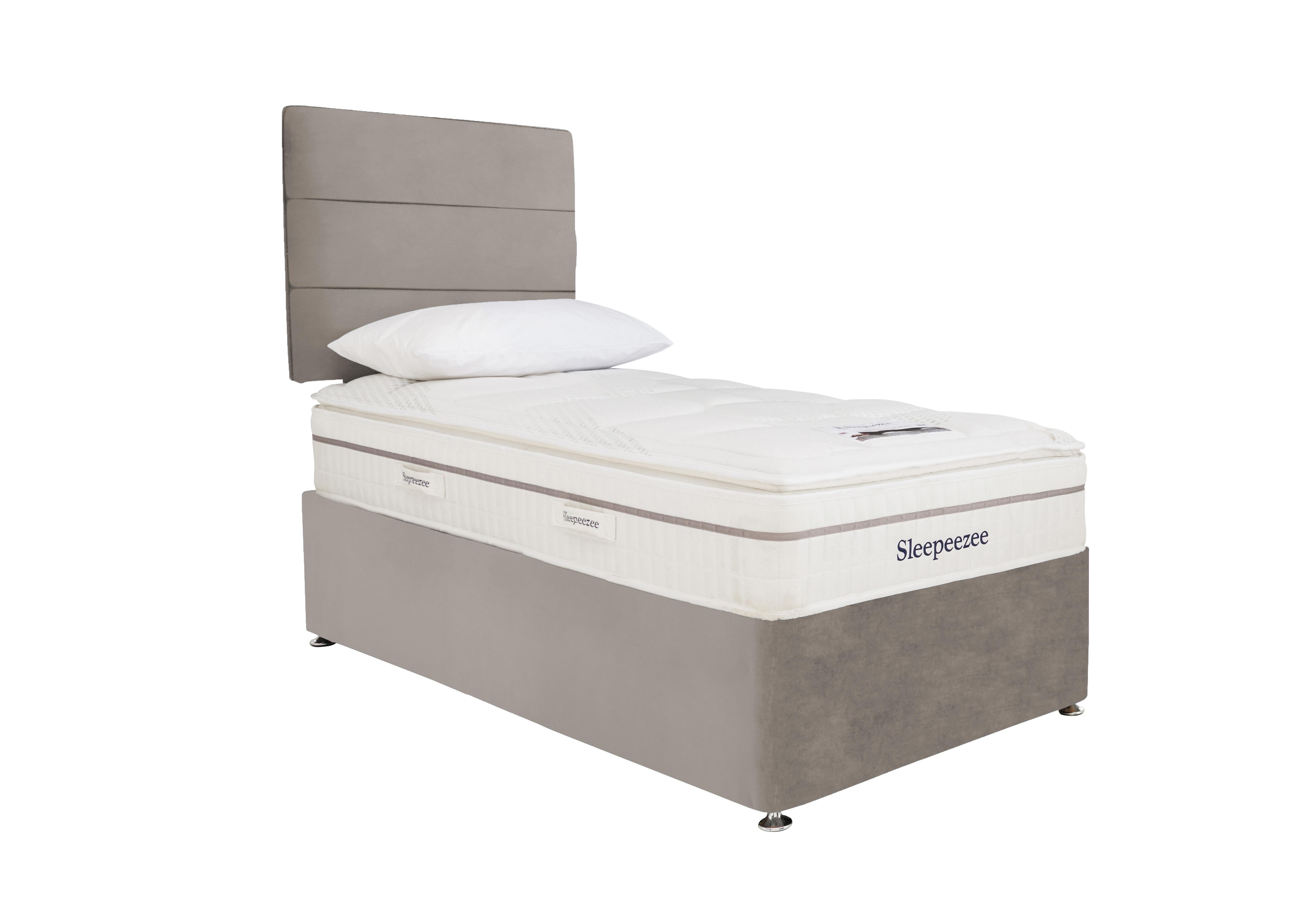 Calm 2200 Divan Set in Plush Light Grey on Furniture Village