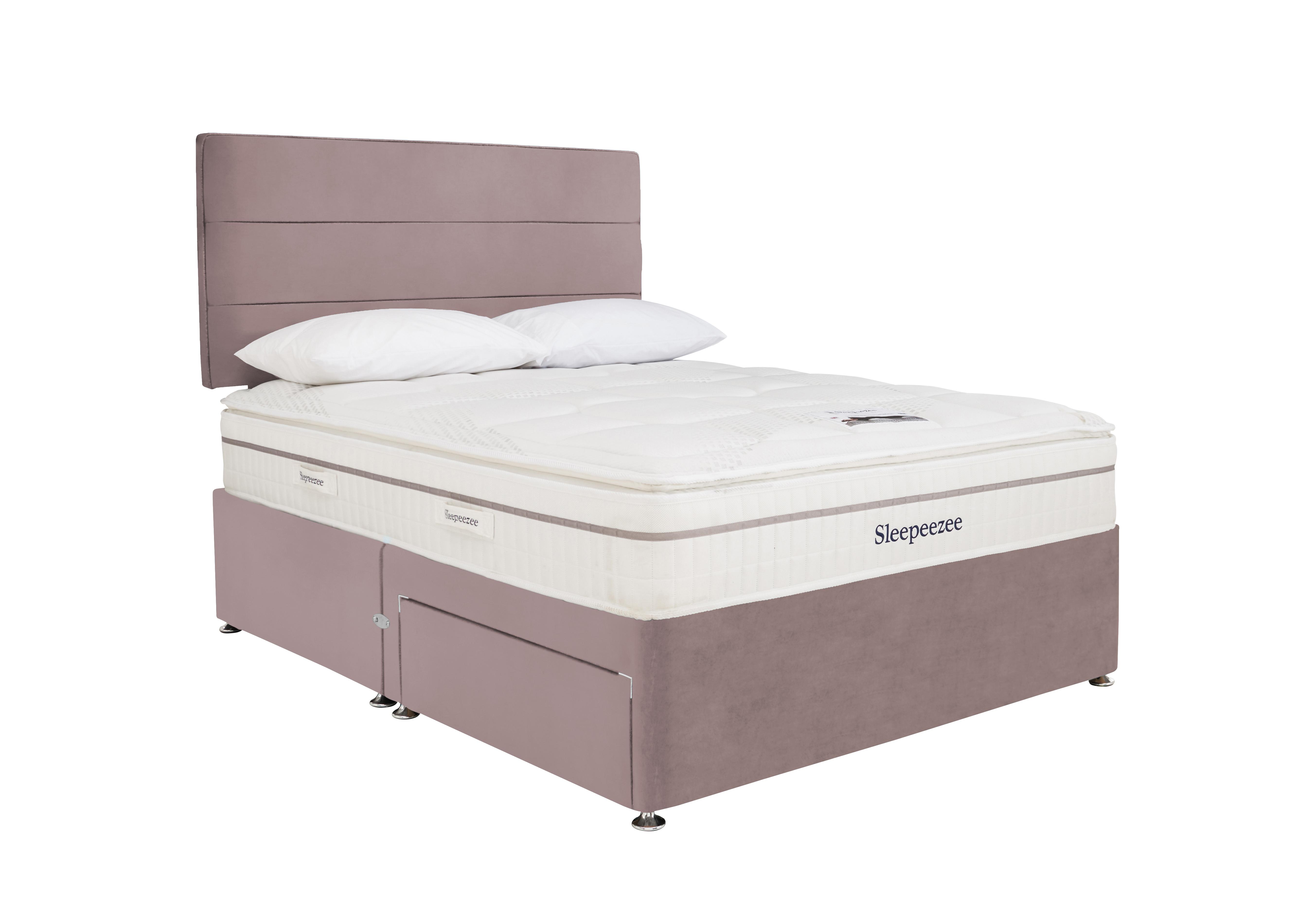 Calm 2200 Divan Set in Plush Light Pink on Furniture Village