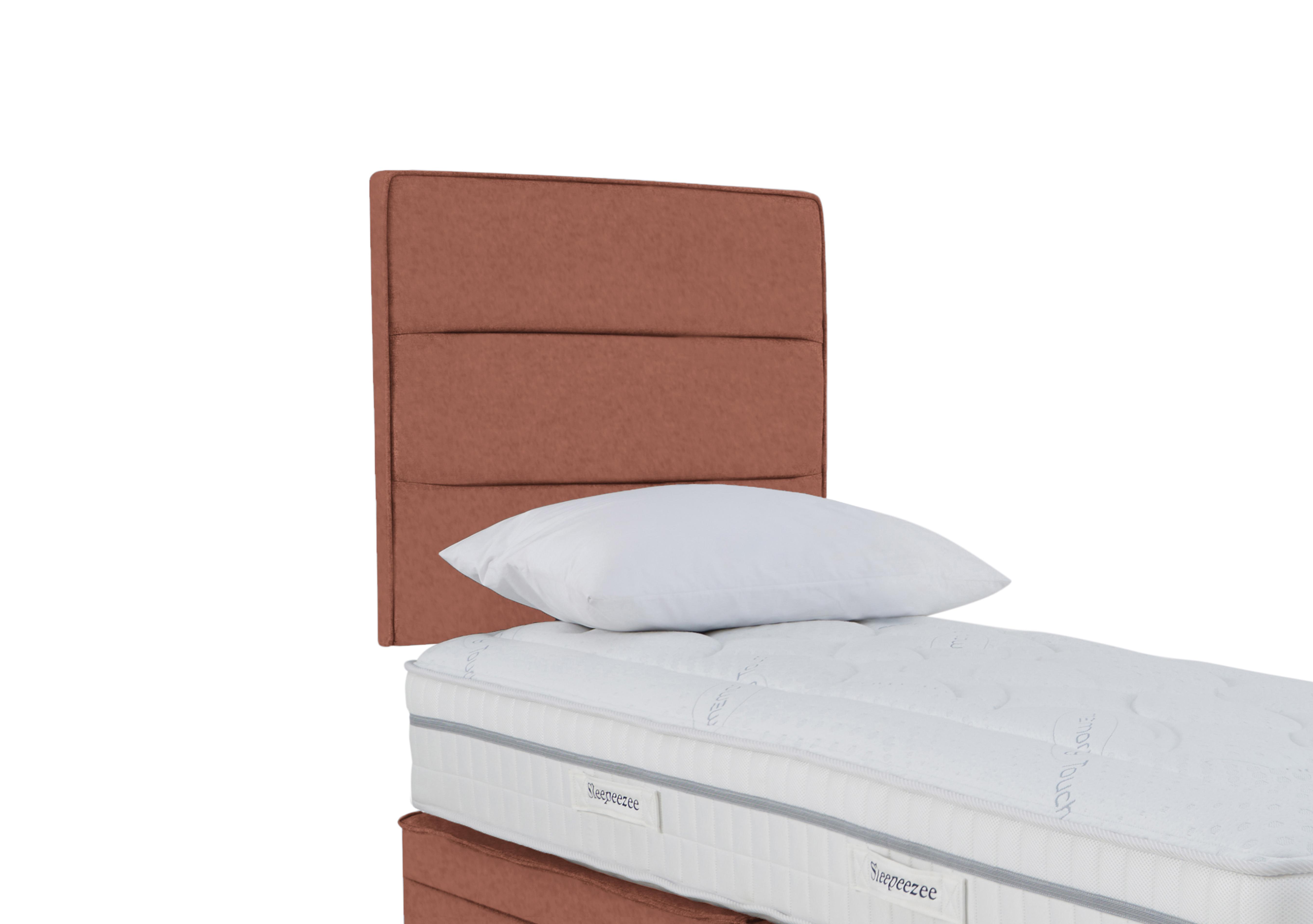Jack Strutted Headboard in Joshua Burnt Orange on Furniture Village