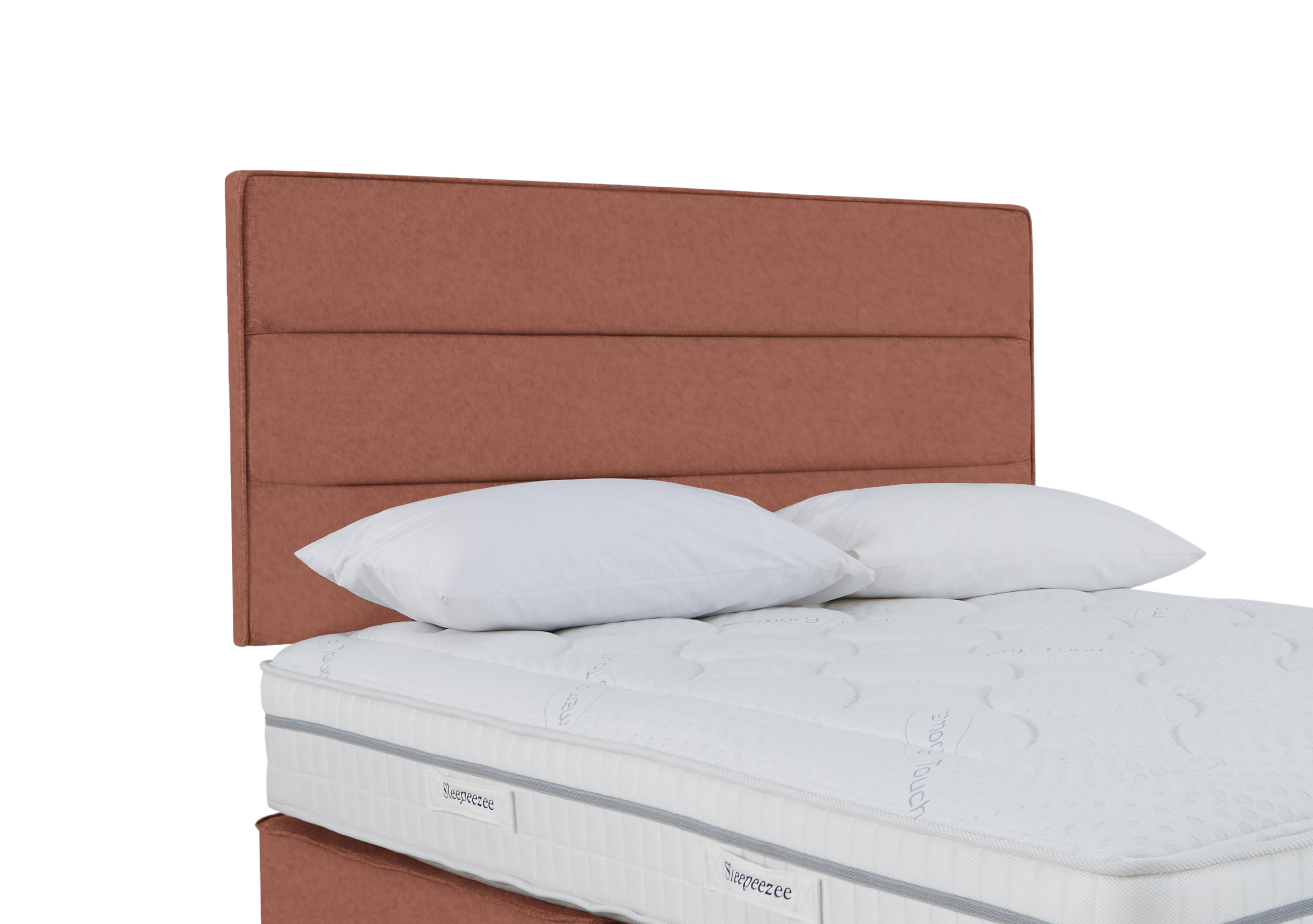 Jack Strutted Headboard in Joshua Burnt Orange on Furniture Village